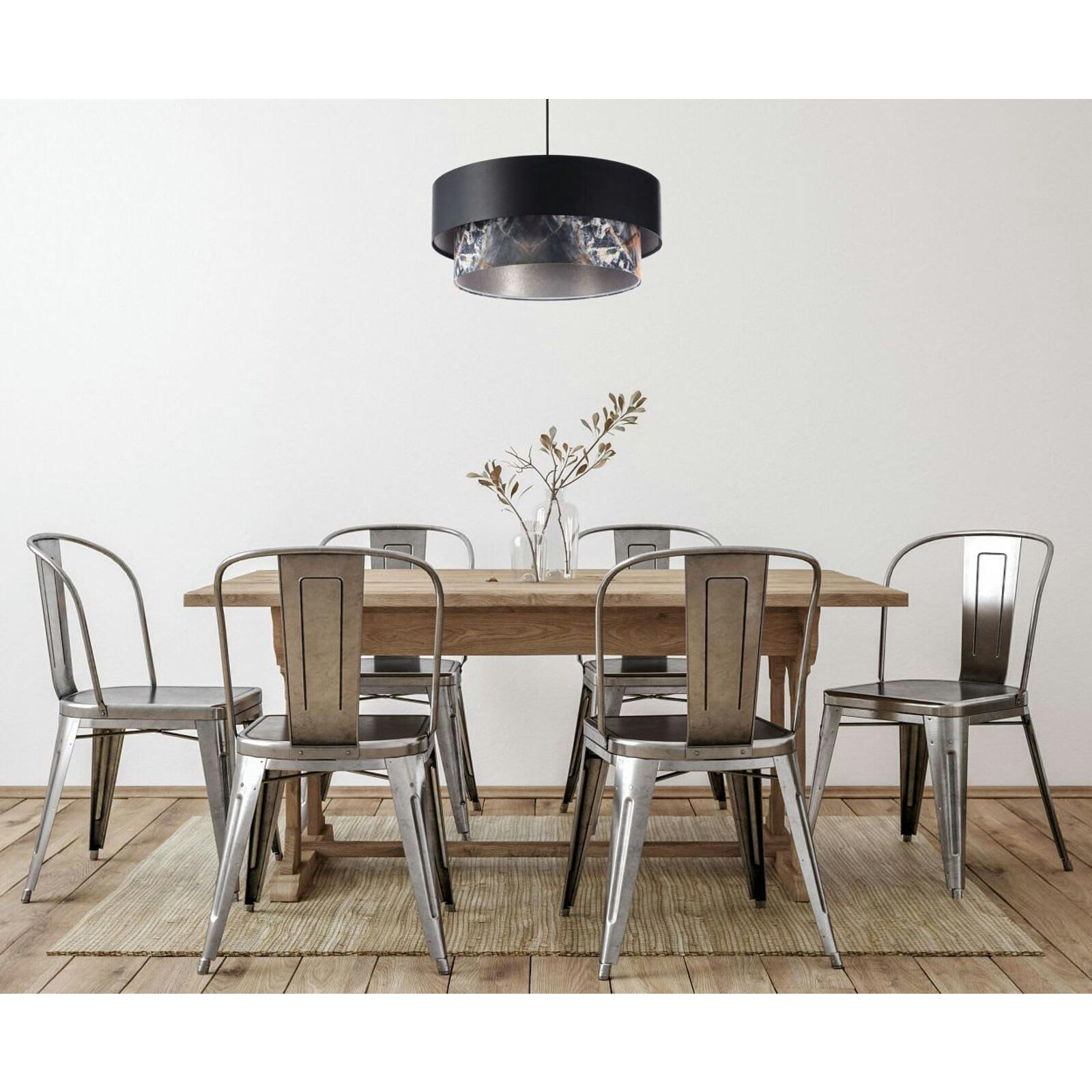 DUO ÉLÉGANT - Suspension Tissu Noir