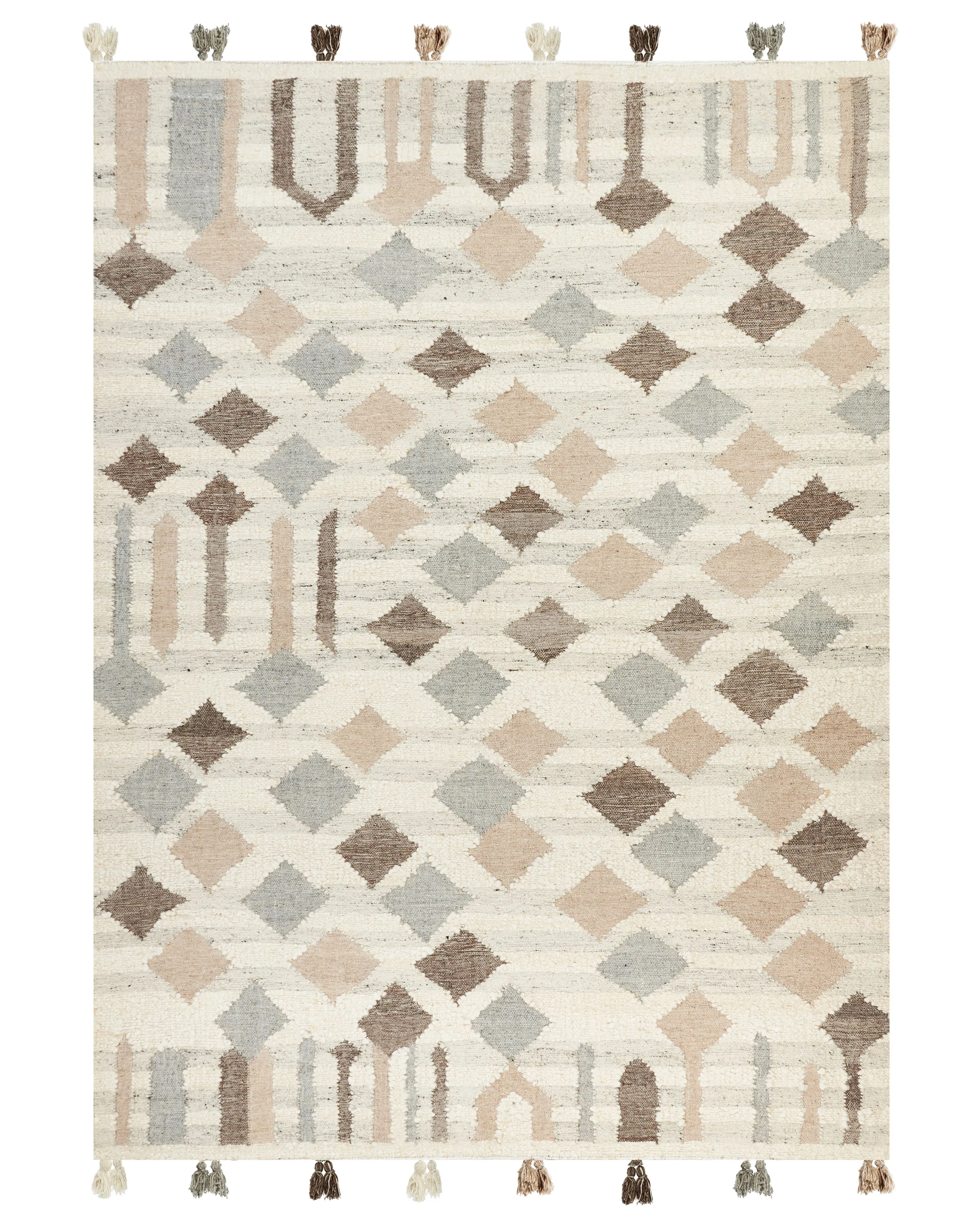 Rug KAGHTSRASHEN Beige 160 x 230 cm Wool Kilim