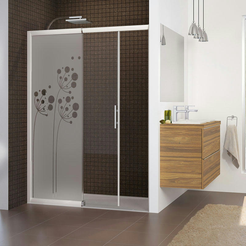 - Film Occultant fleurs artistiques pour Vitre/Douche 200x75cm