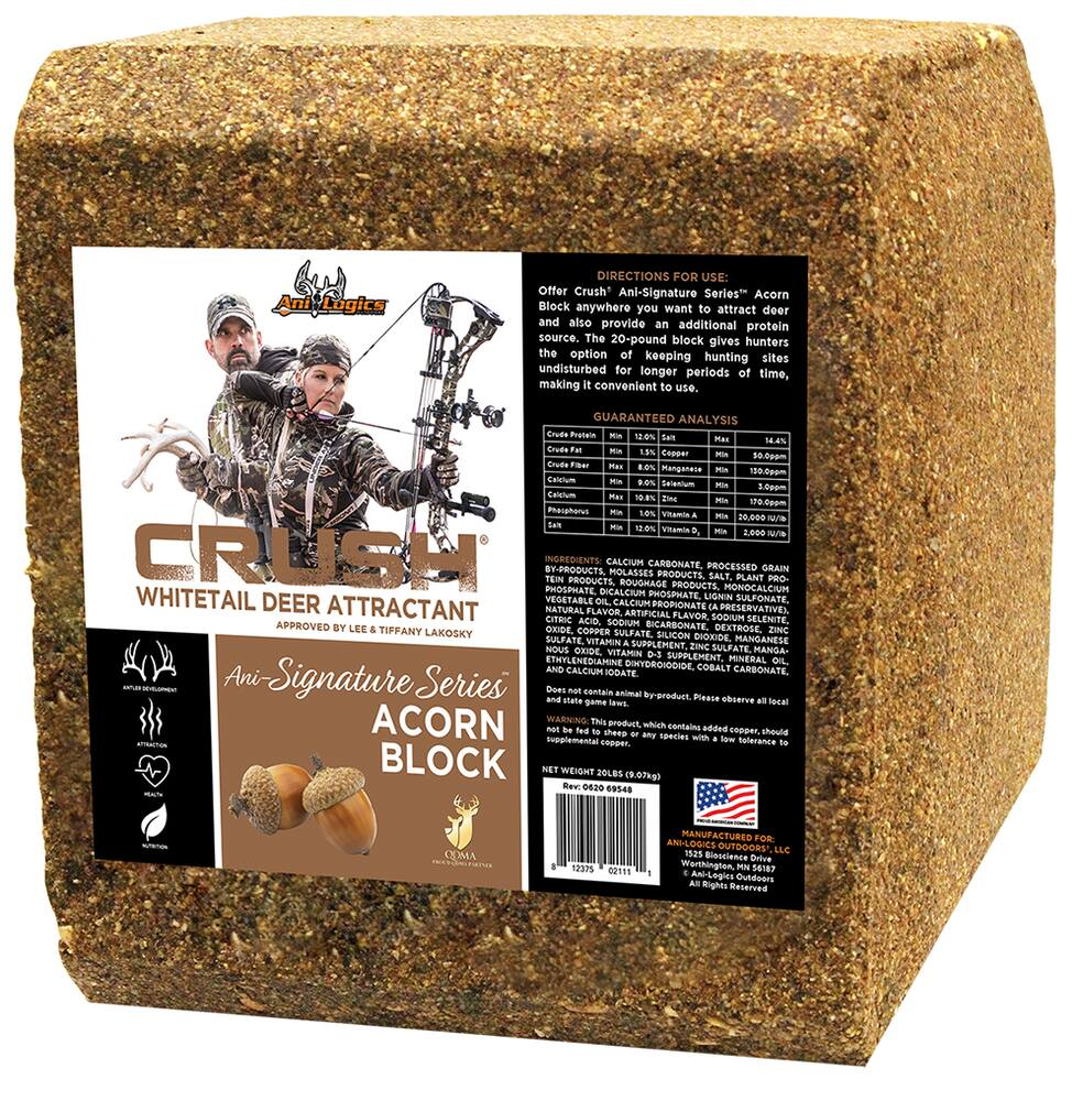 CRUSH Ani-Signature Series™ Hunting Deer Attractant Brick, Acorn, 20-lbs