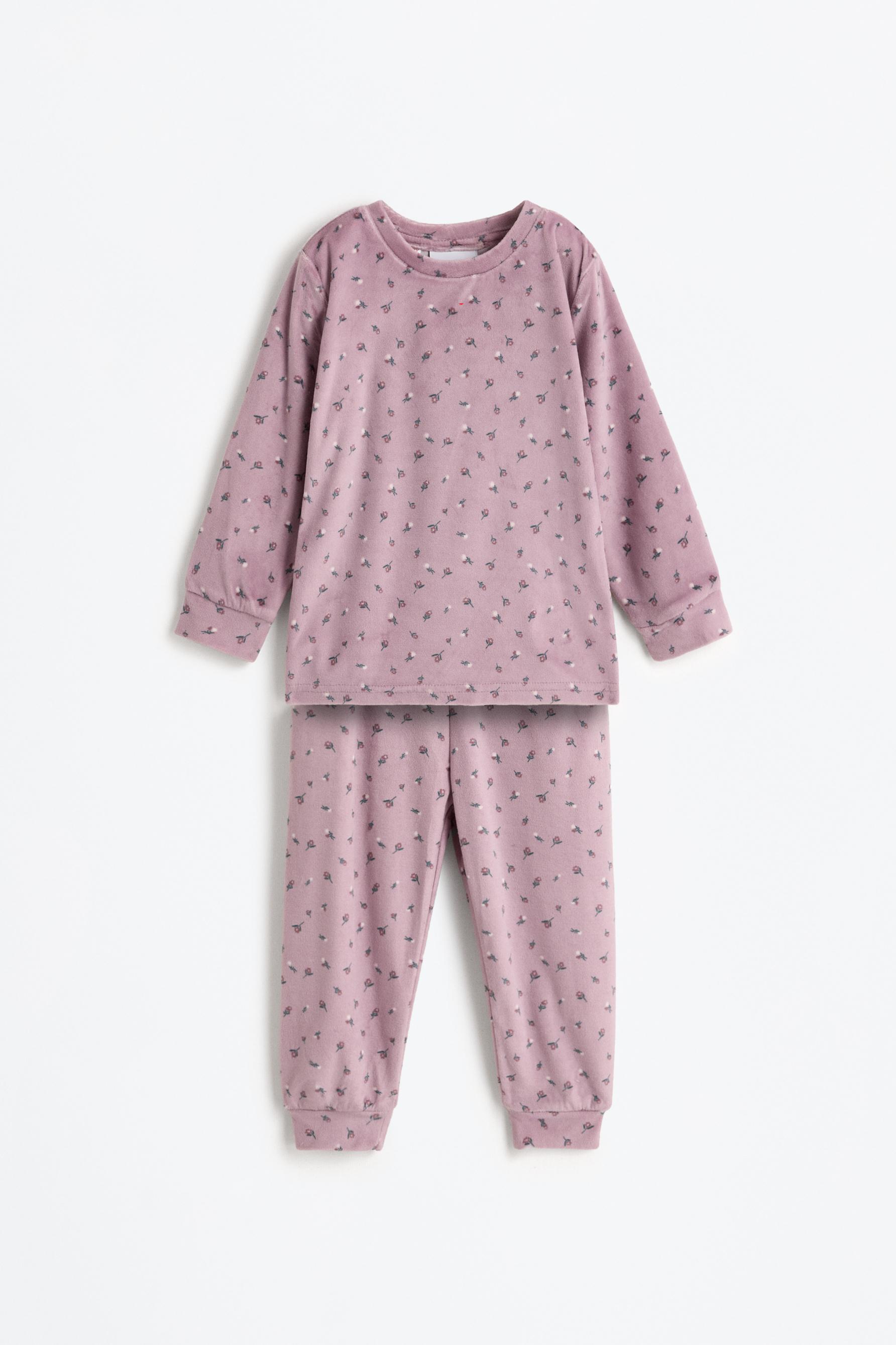 Pijama estampado aterciopelado