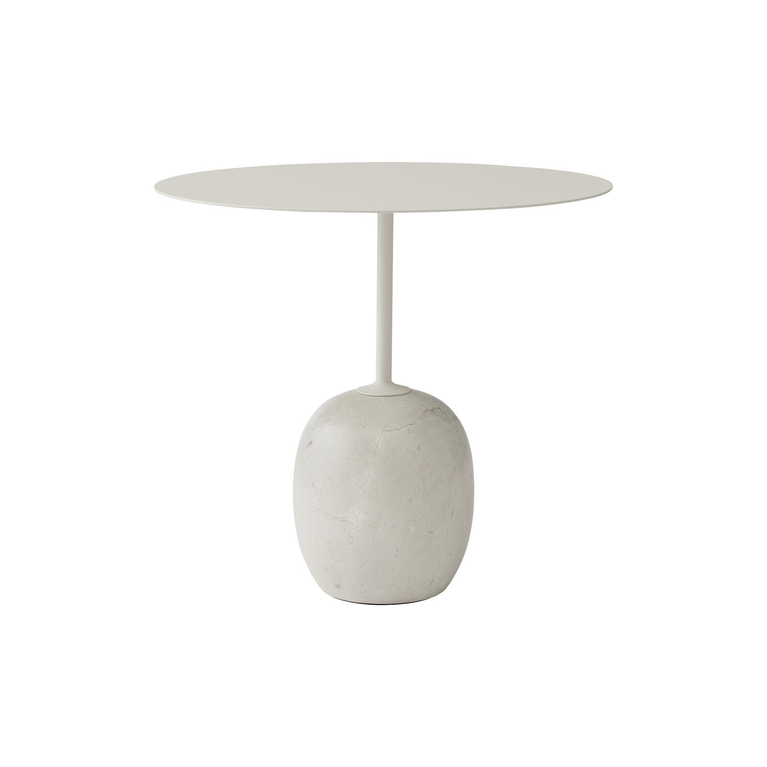Lato Table LN9 Lounge Table, Crema Diva marble/ivory white