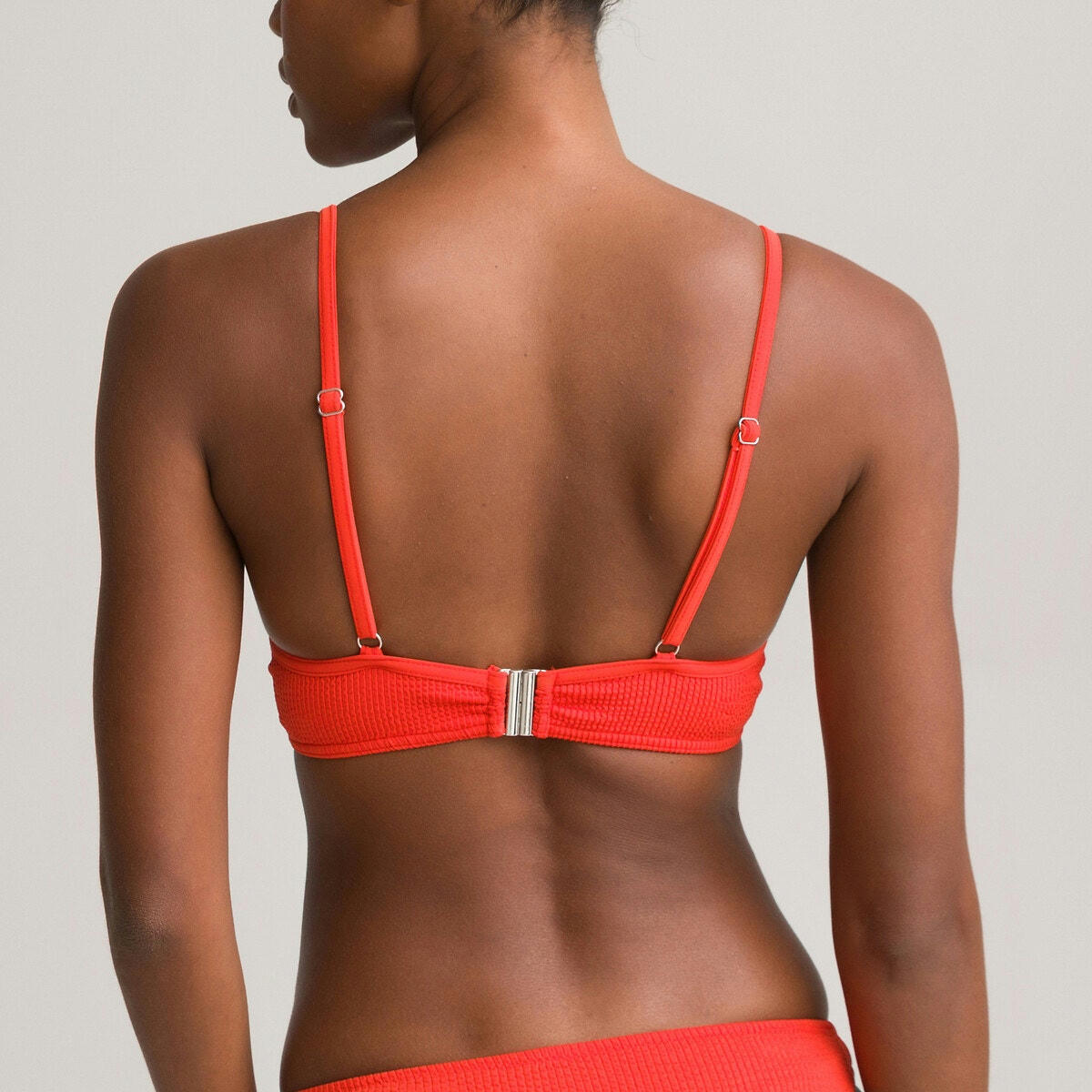Haut de maillot de bain push-up en seersucker