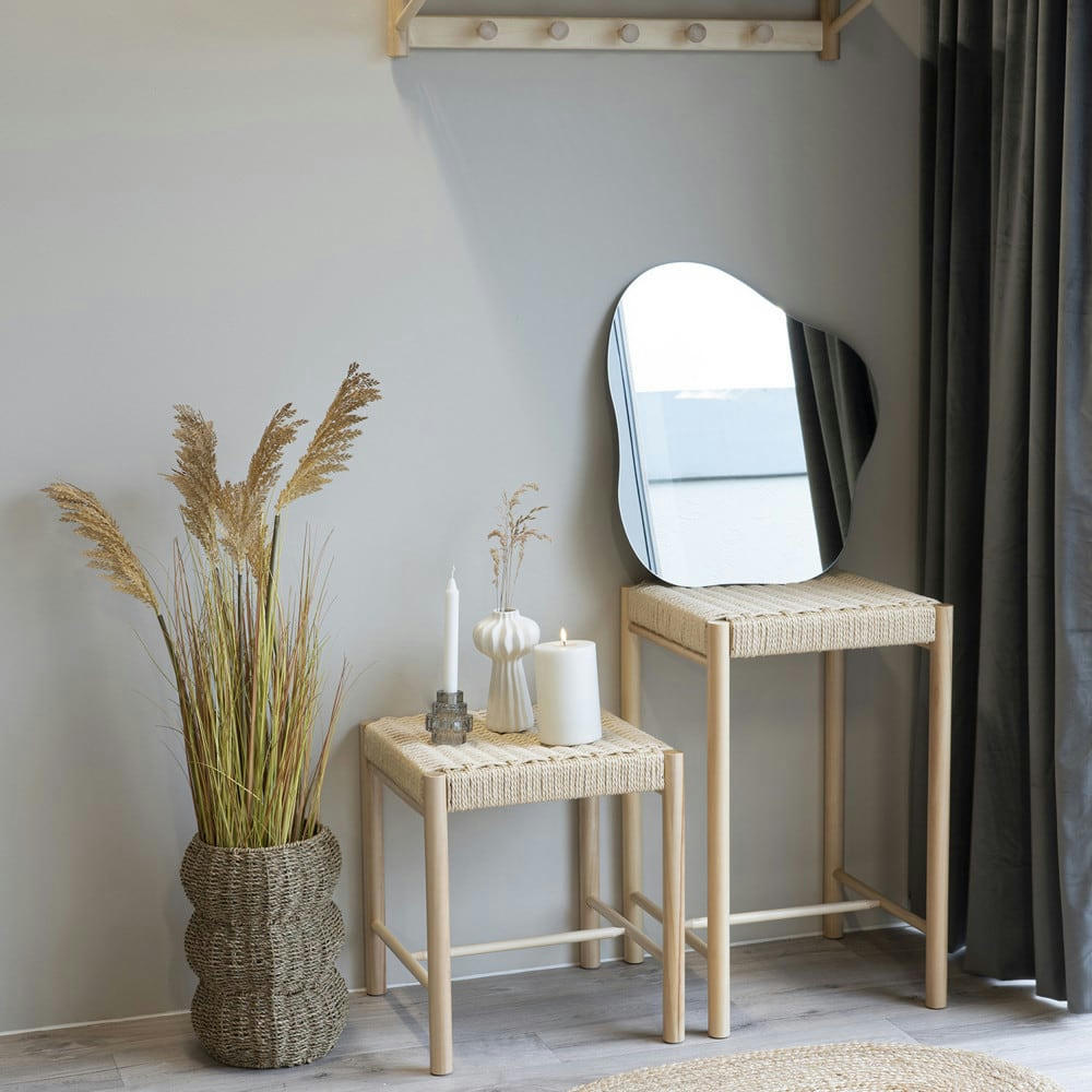 ABANO - Tabouret de bar en bois et corde 66,5cm naturel