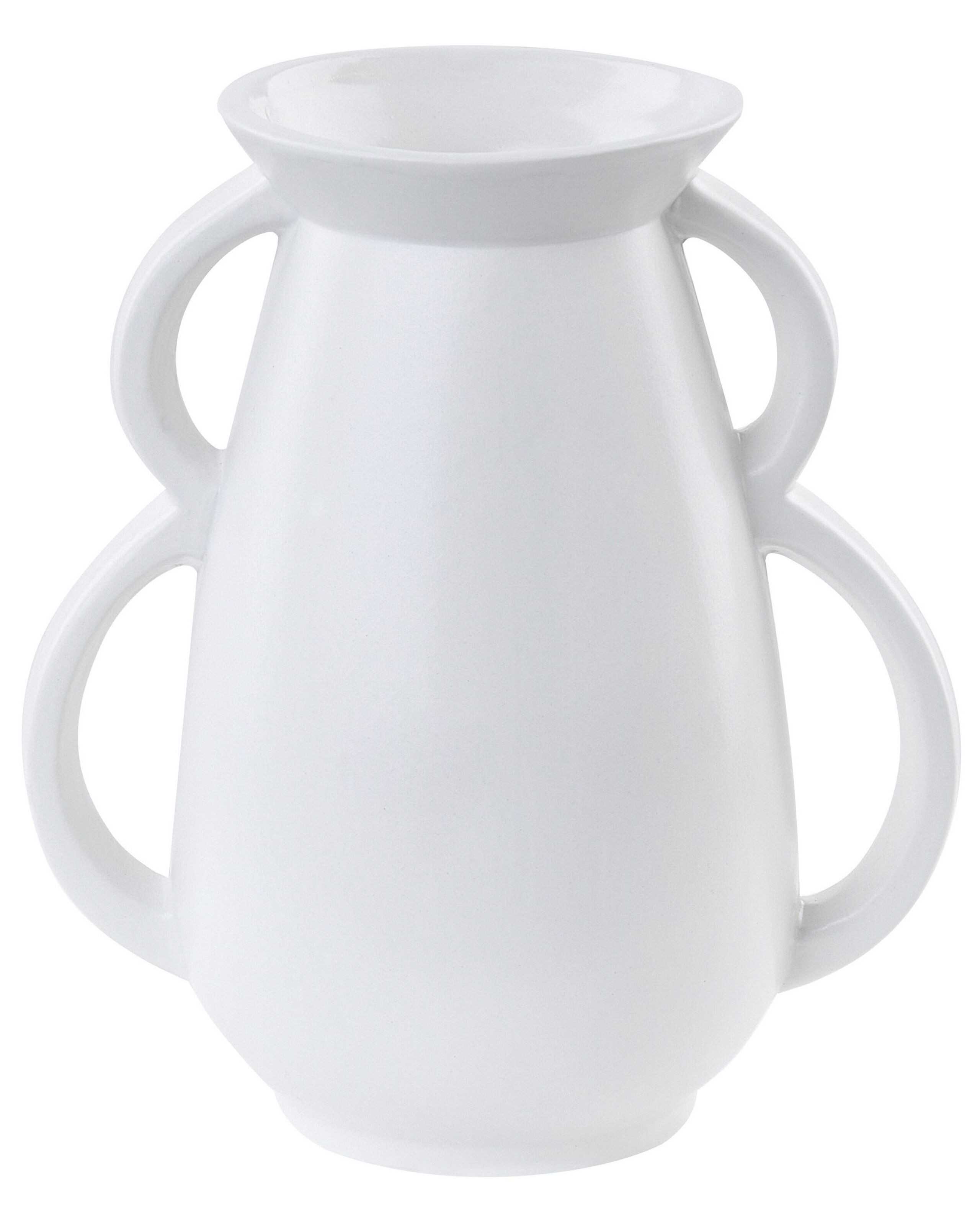 Wazon na kwiaty biały ozdobny porcelanowy