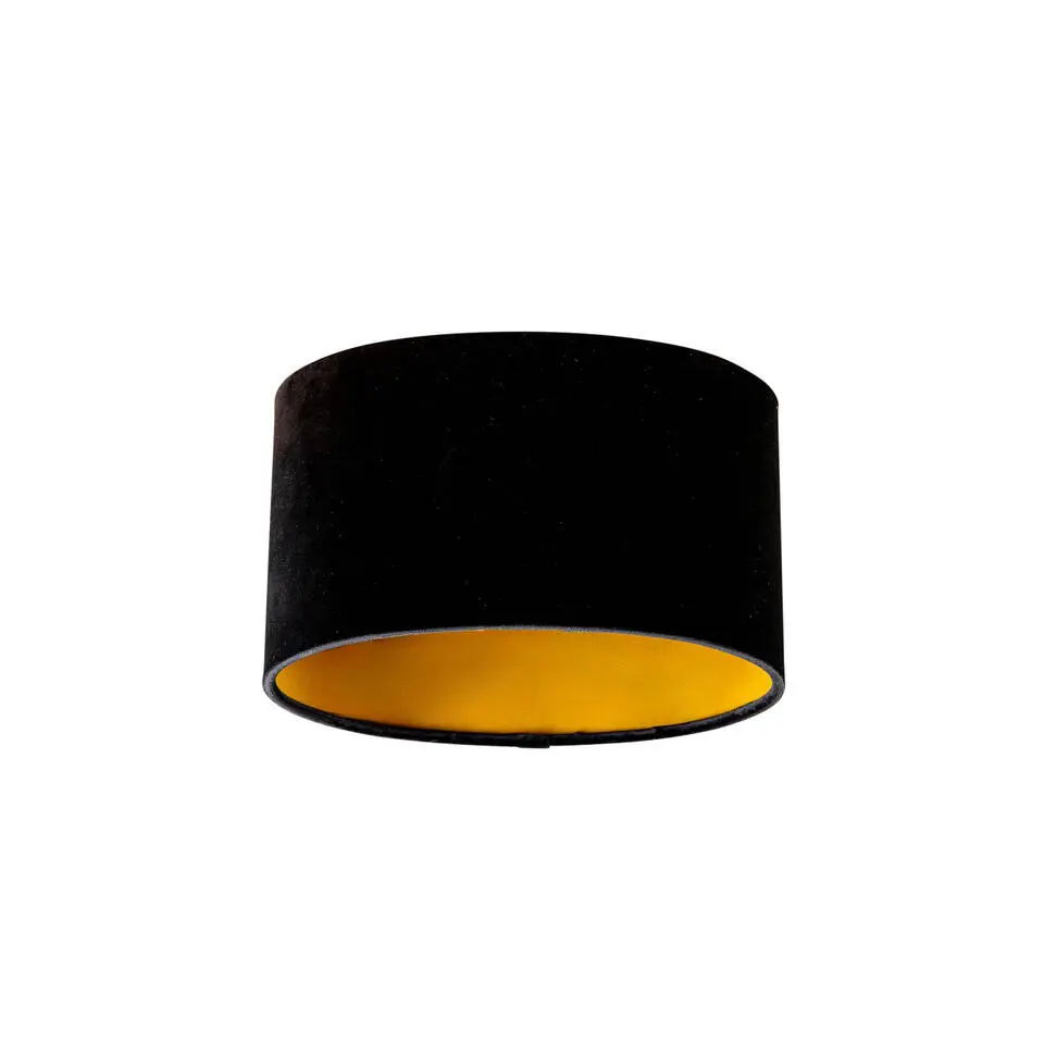 Qazqa ovaal cilinder velours zwart