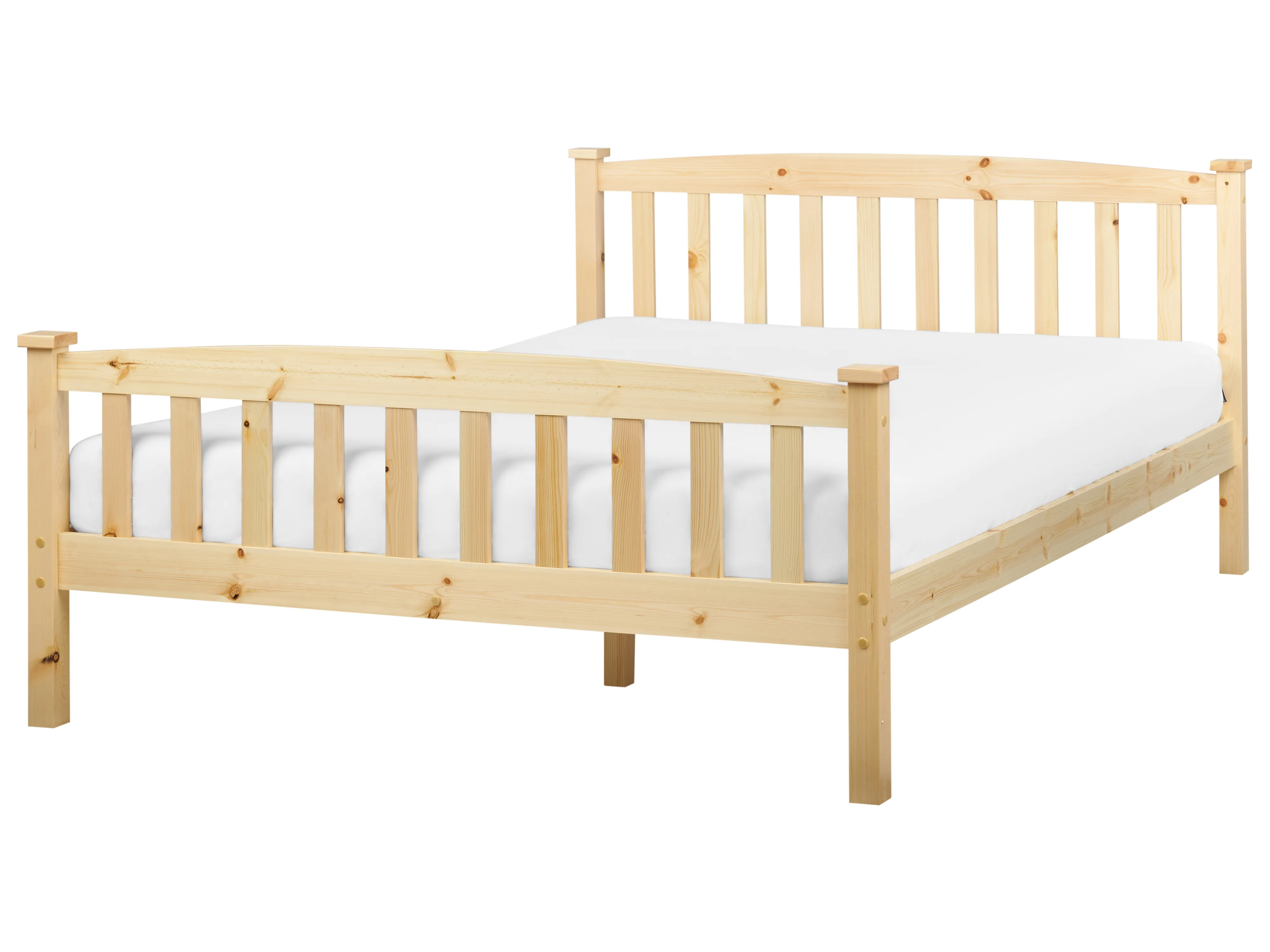 Bed Pine Wood GIVERNY 140 x 200 cm (EU Double) Light Brown