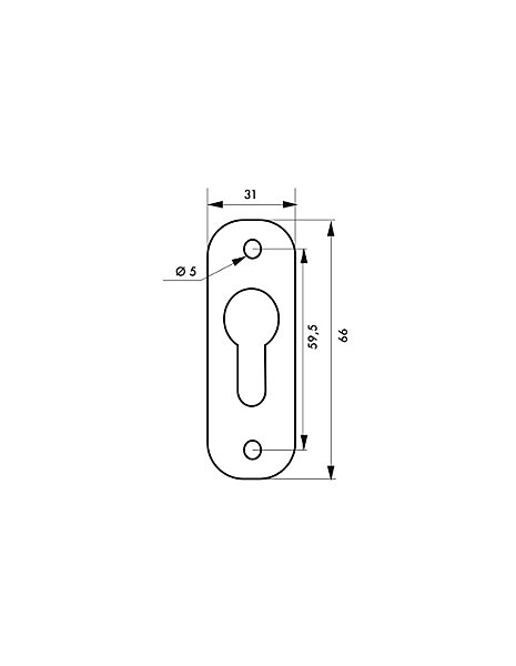 Paire de rosaces cylindre pour porte d'intérieur, argent - THIRARD
