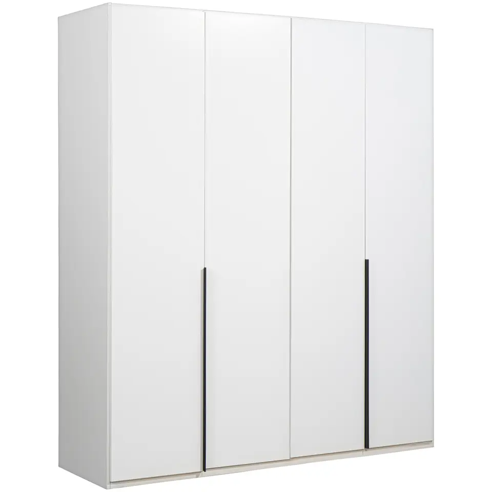 Kledingkast Milaan 4-deurs - wit - 236x180x58 cm
