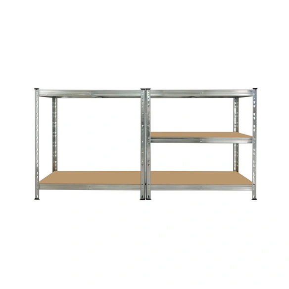 Steckregal, BxHxT: 90 x 180 x 40 cm, 5 Böden, Holz/Metall