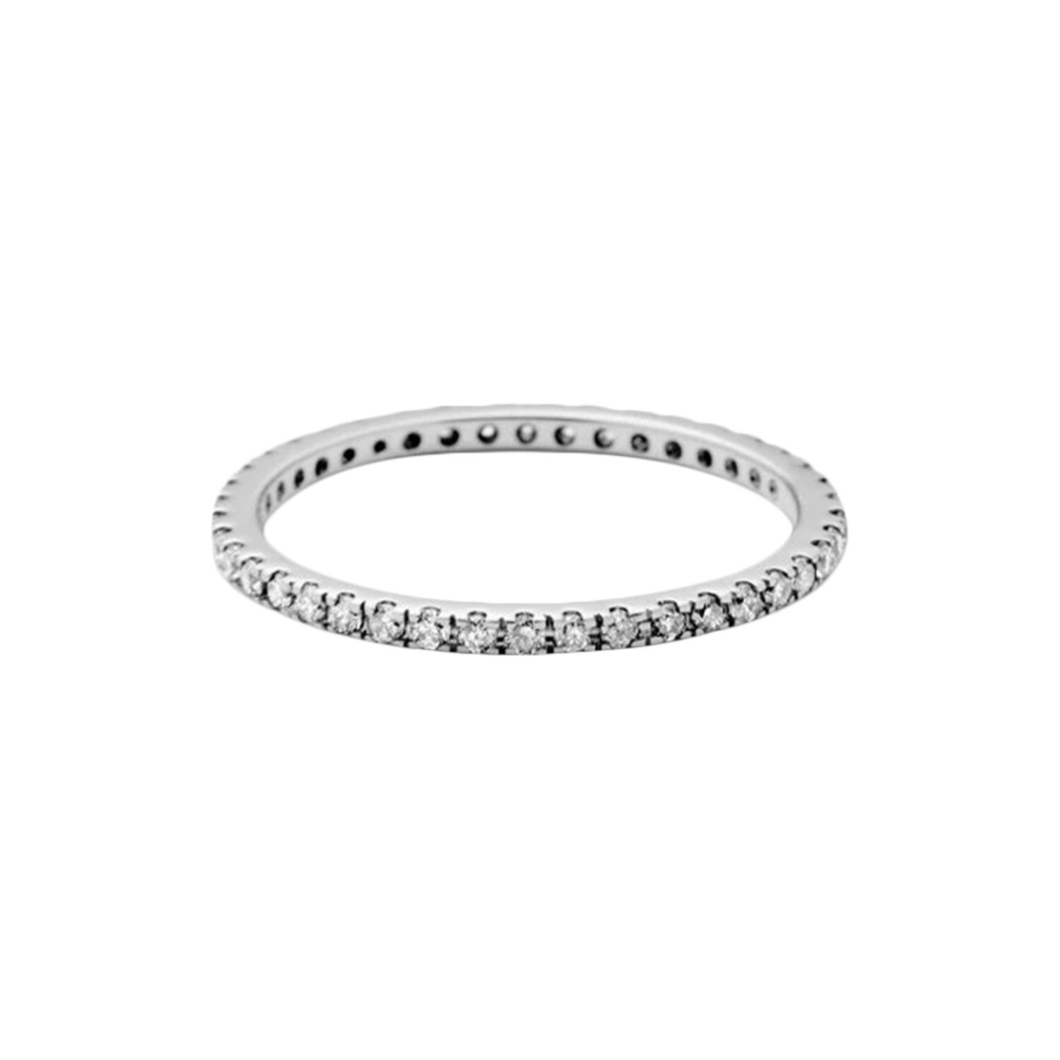 Rock Classic Grey diamantring, hvidguld