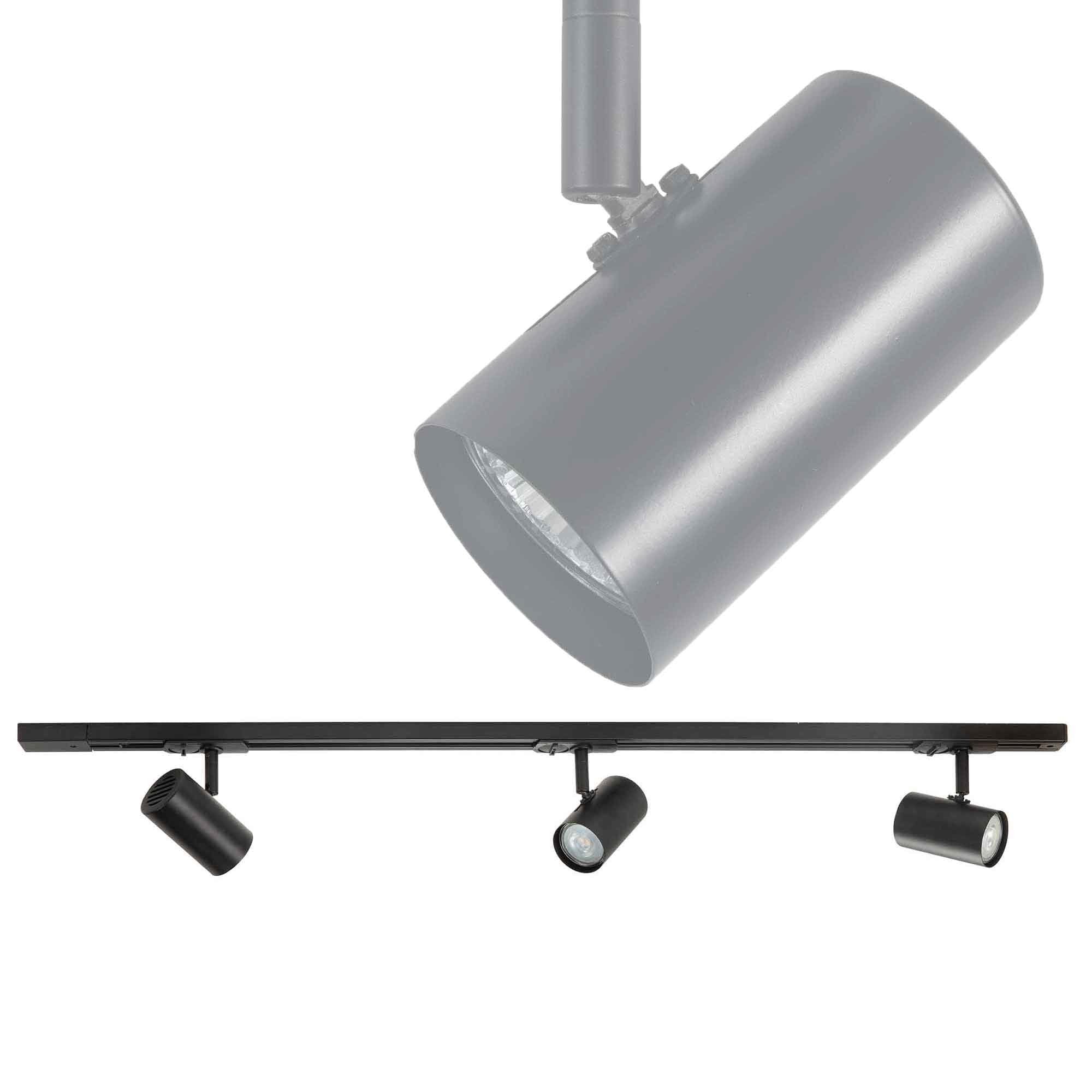 Highlight railsysteem Trackline - 3 lichts - 100 x 16  cm - zwart