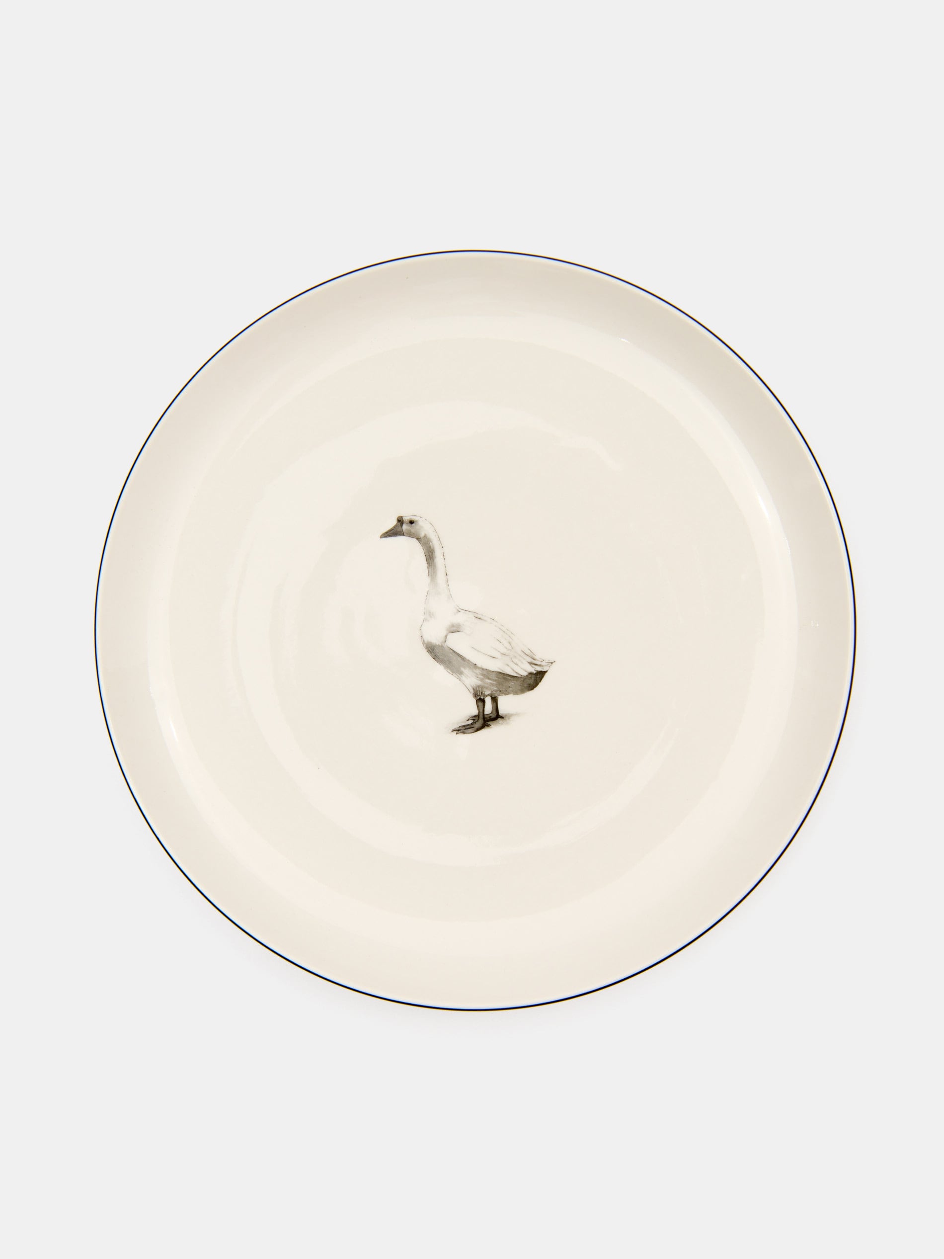 Ceramiczne talerze z motywem gęsi 2 pack