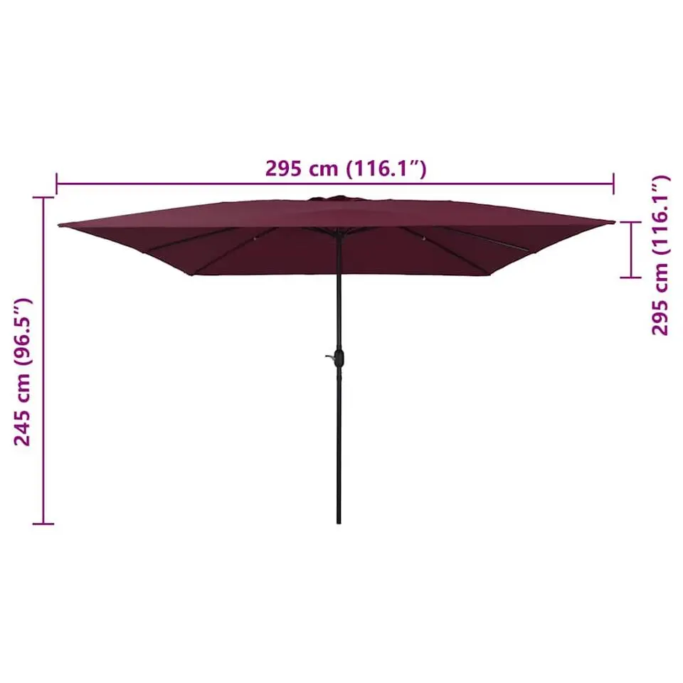vidaXL - Tuinparasol - Rood - Polyester