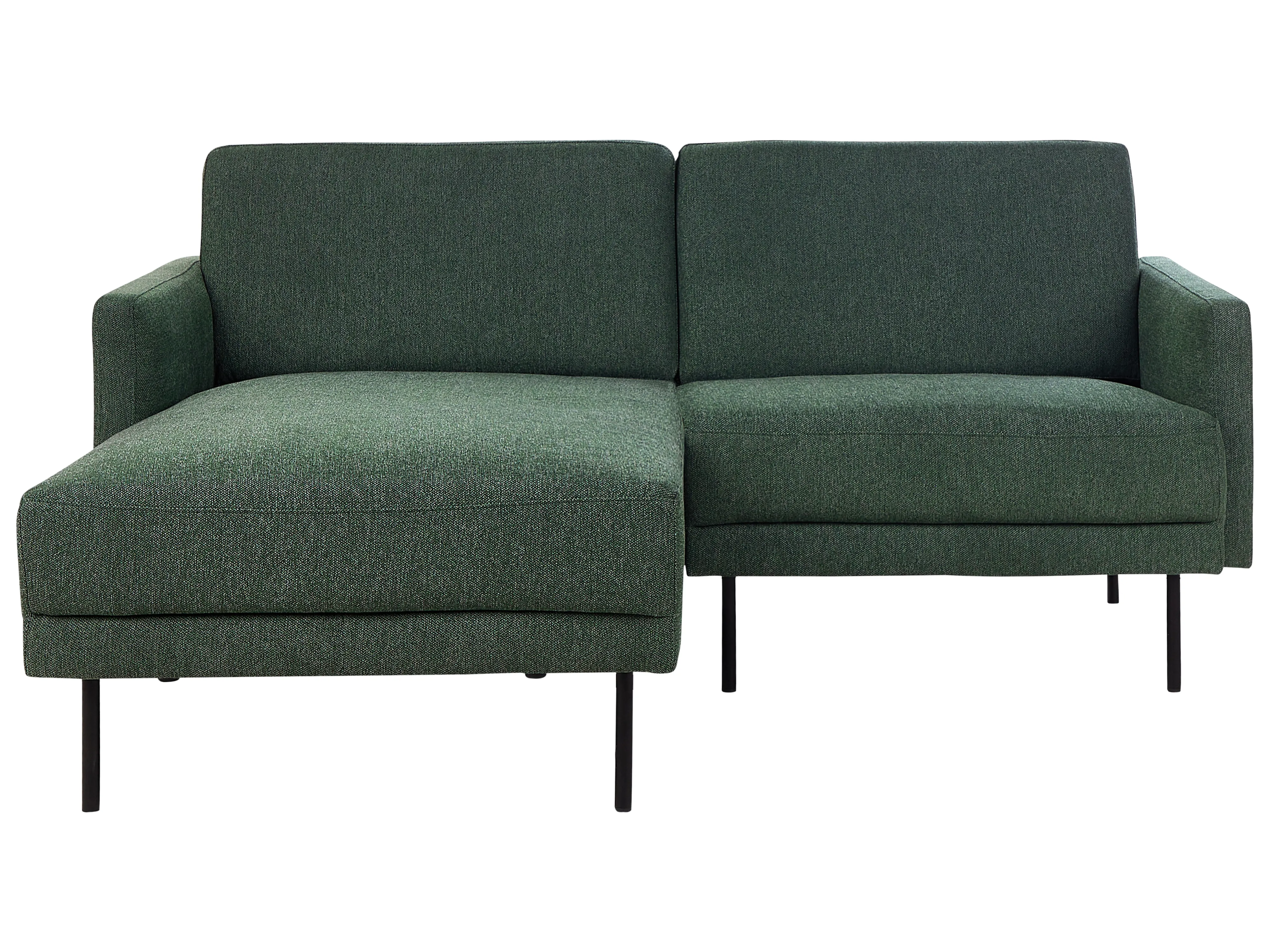Corner Sofa 2 Seater BREDA Fabric Dark Green Right Hand