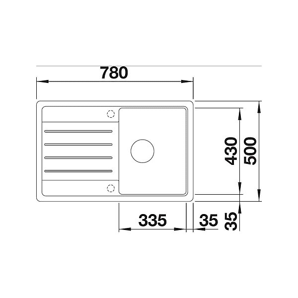 EVIER A ENCASTRER BLANCO 522201