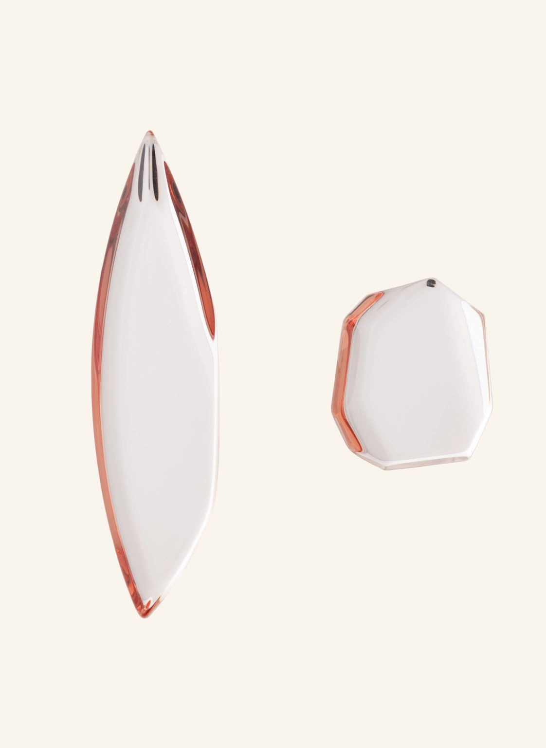 VANESSA BARONI Ohrhänger GALAXY IRREGULAR EARRING CLEAR RED by GLAMBOU