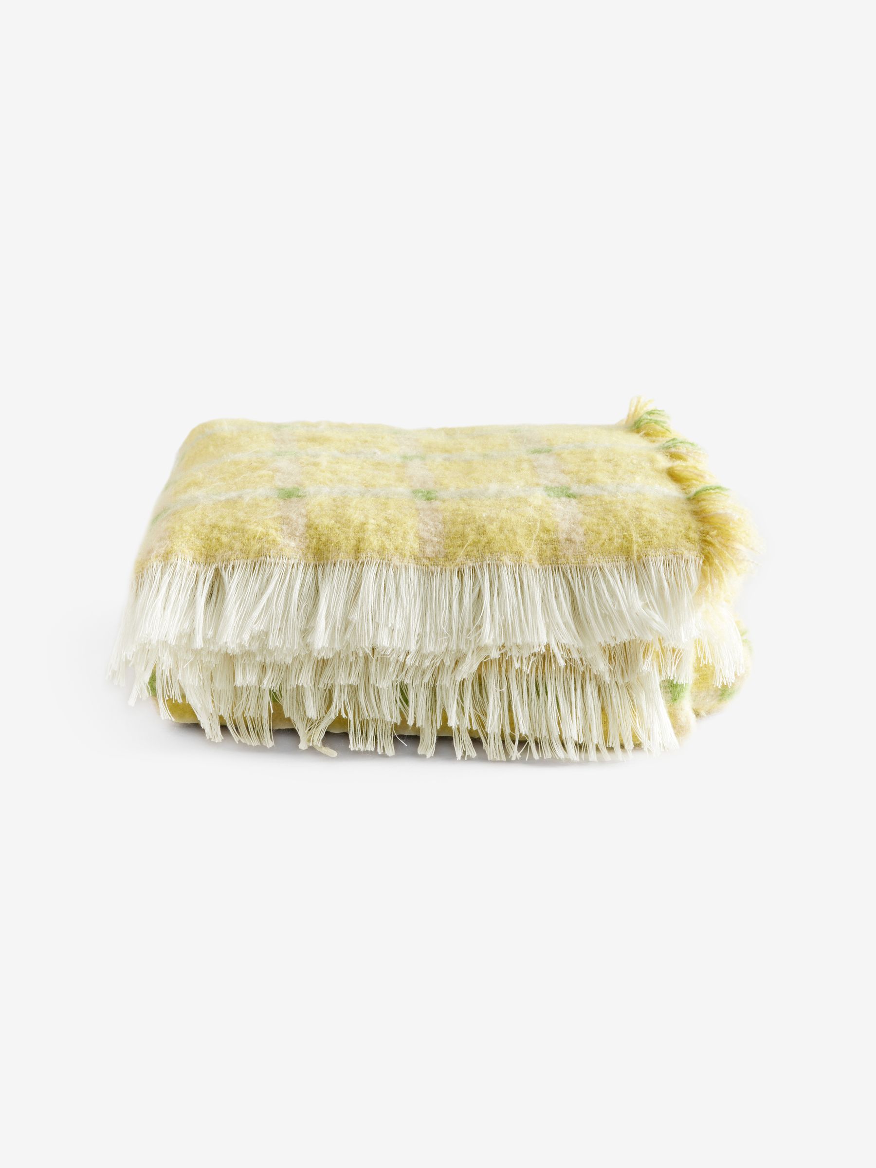 Cale Check Brushed Throw in Yellow