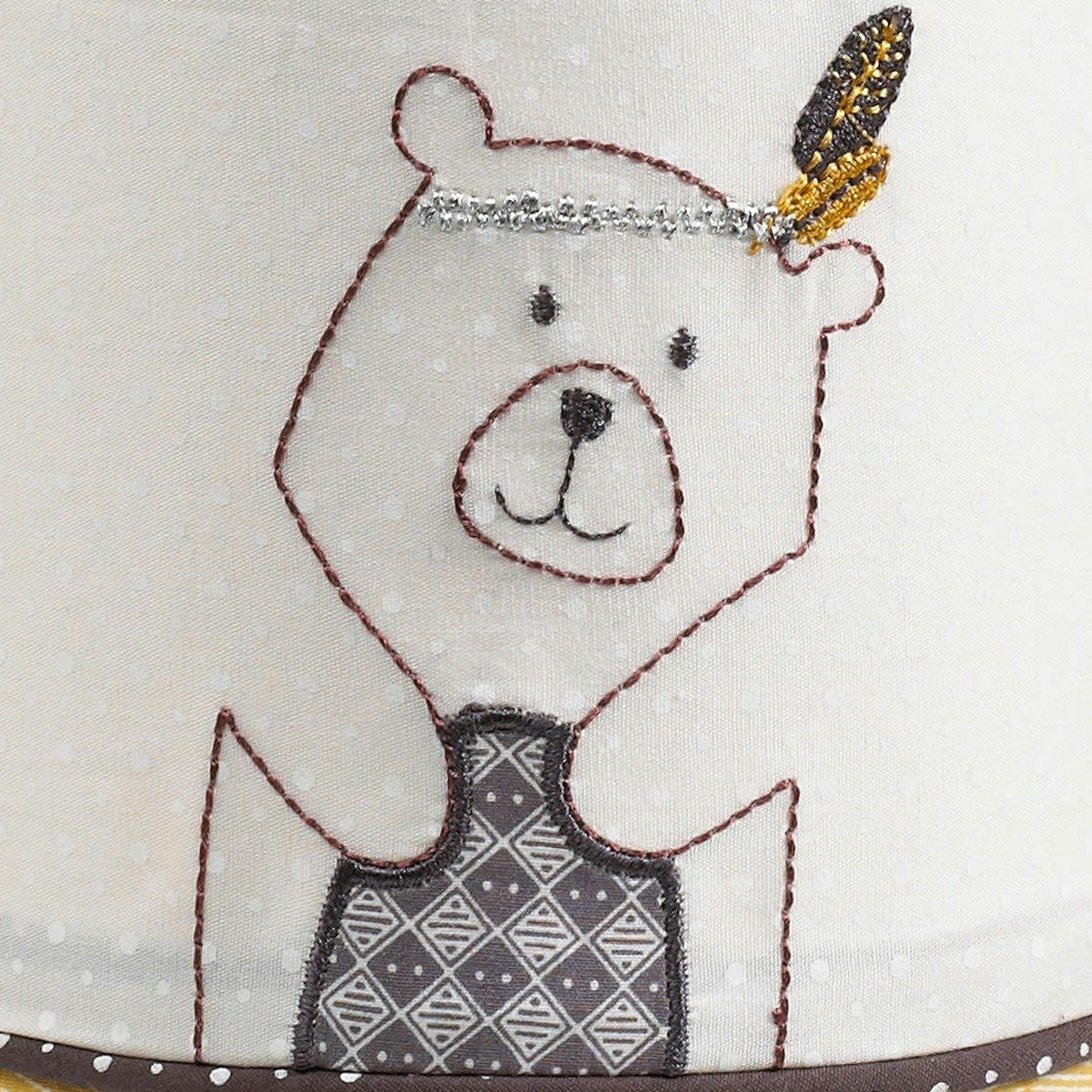 TIMOUKI - Luminaire enfant à poser en coton beige