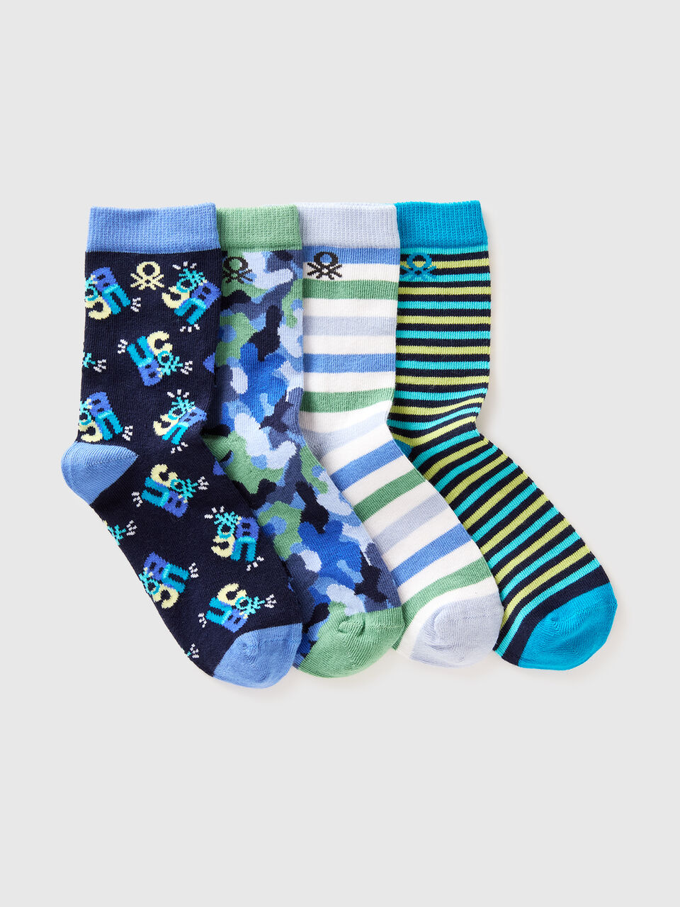 Four pairs of patterned socks