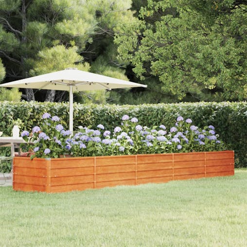 NNEVL Garden Raised Bed Rusty 400x80x45 cm Corten Steel