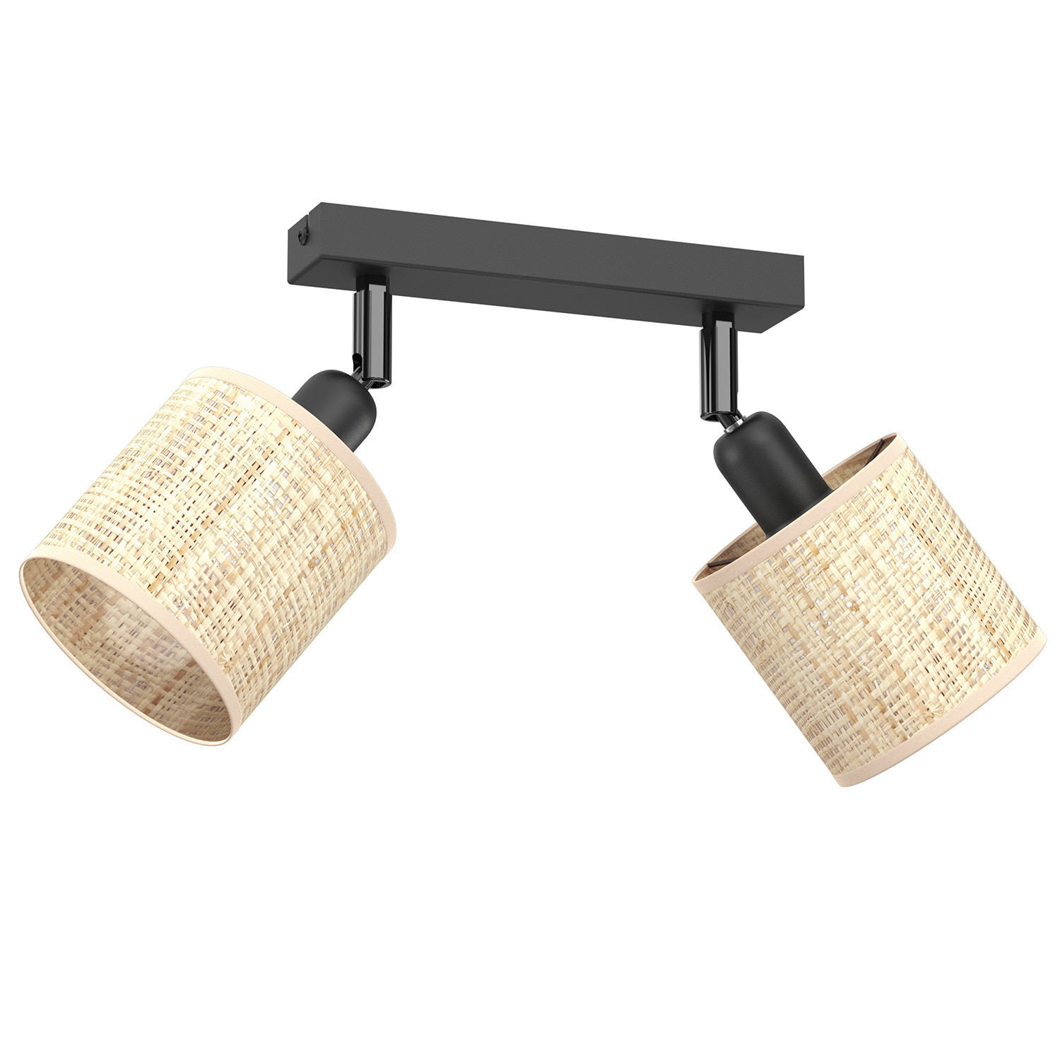 Spot kremowo-czarny mat Rattan spot 2xE14x15W wym:20x25x10cm Luminex