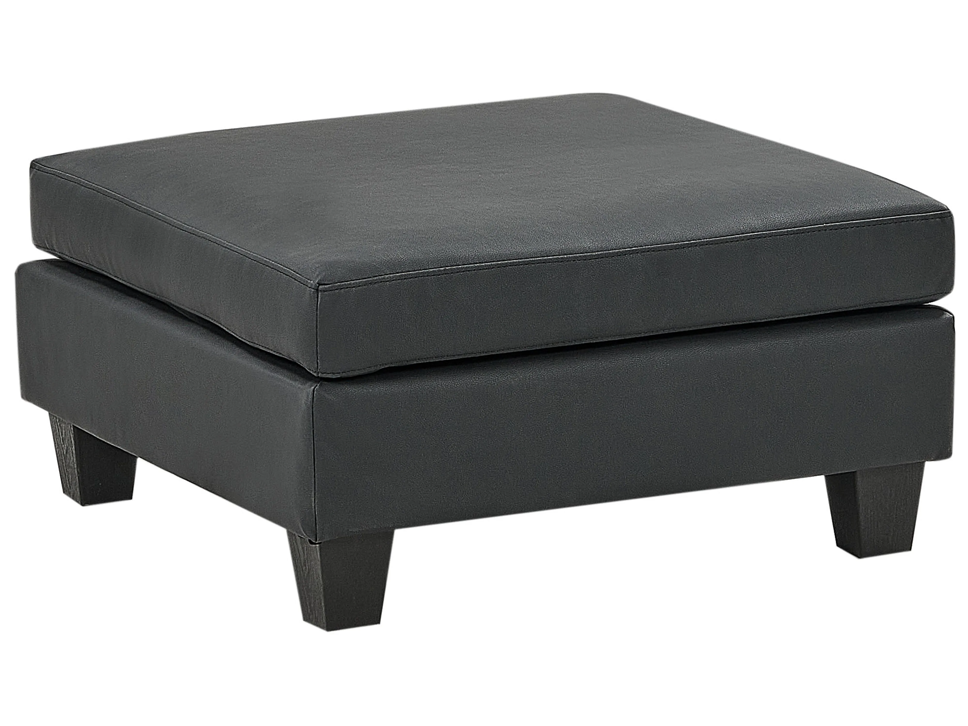 Ottoman UNSTAD Faux Leather Black
