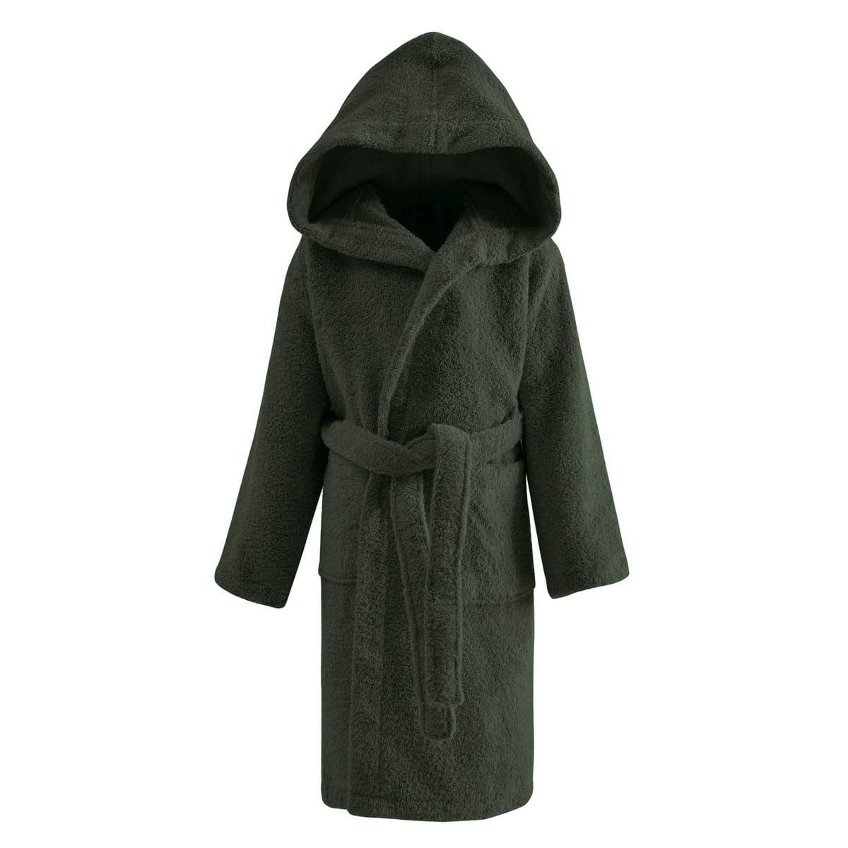 LUXURY - Peignoir enfant à capuche 450 g/m²  eucalyptus 08/10 ans