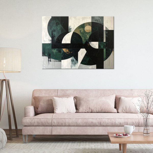 Obraz do salonu sypialni biura, Abstrakcja kształty geometryczne 30x20