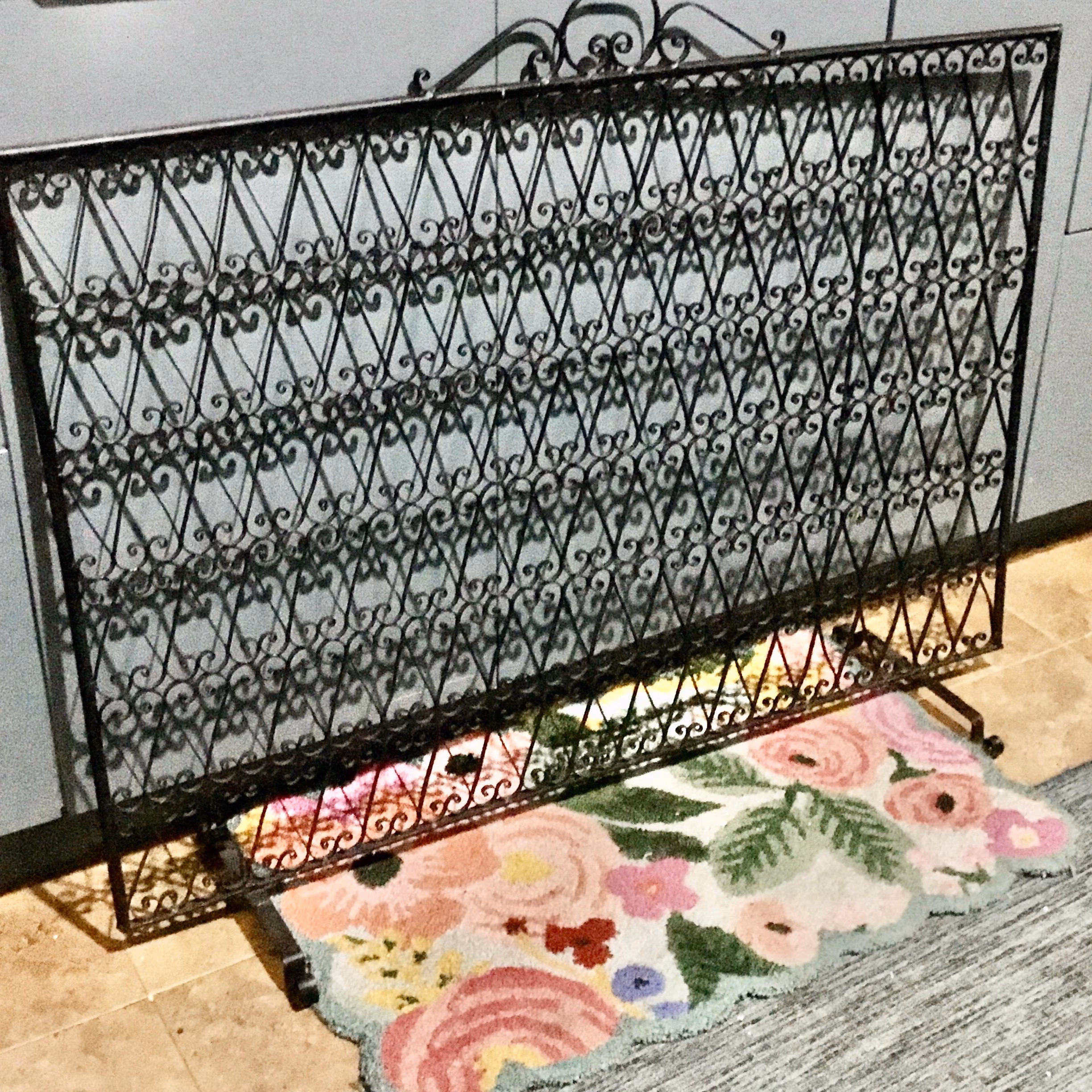 Fireplace Screen Mid Century? Spanish Revival? Gothic?