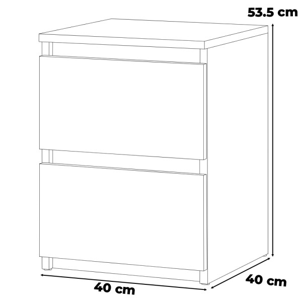 Szafka nocna drewniana do sypialni 40cm stolik nocny sonoma