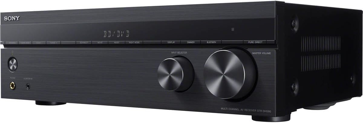 Sony STRDH590 5.2 Channel Surround Sound Home Theater Receiver: 4K HDR AV Receiver with Bluetooth Black