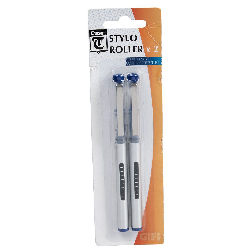 Stylo roller x2 bleu