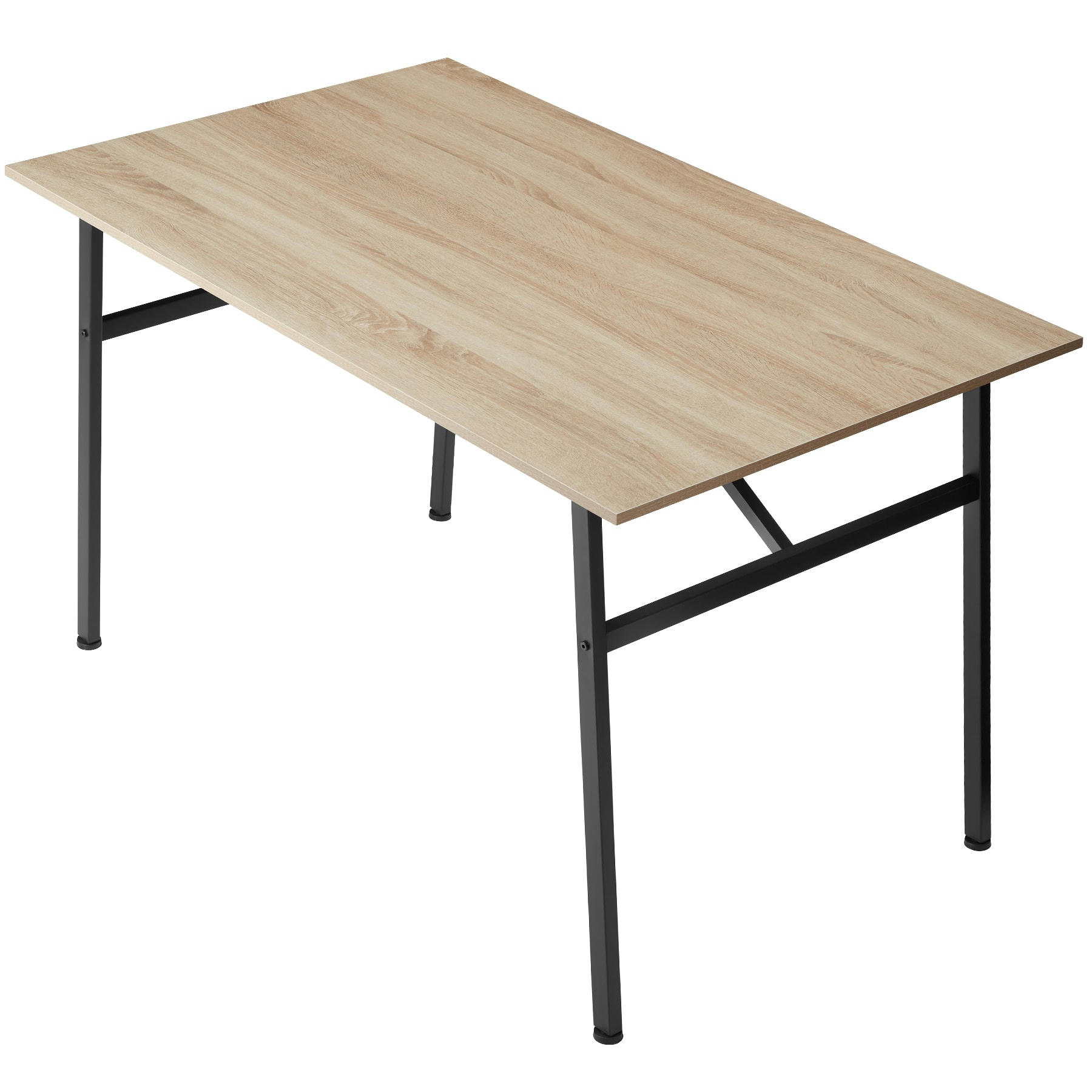 - Table de salle à manger industrielle effet bois clair