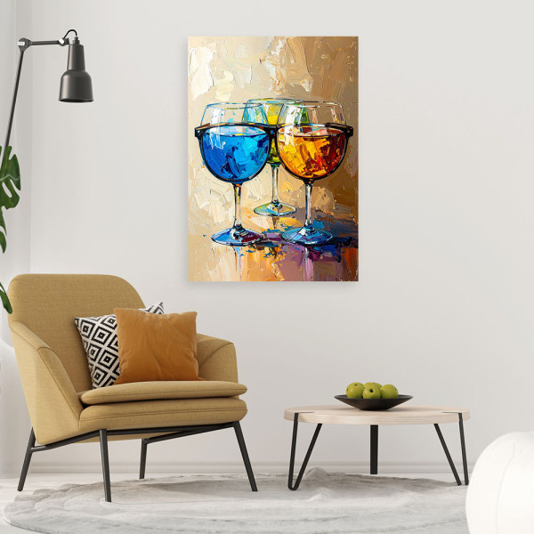 Feeby Obraz do kuchni jadalni restauracji, Kieliszki Napój Koktail 40x60