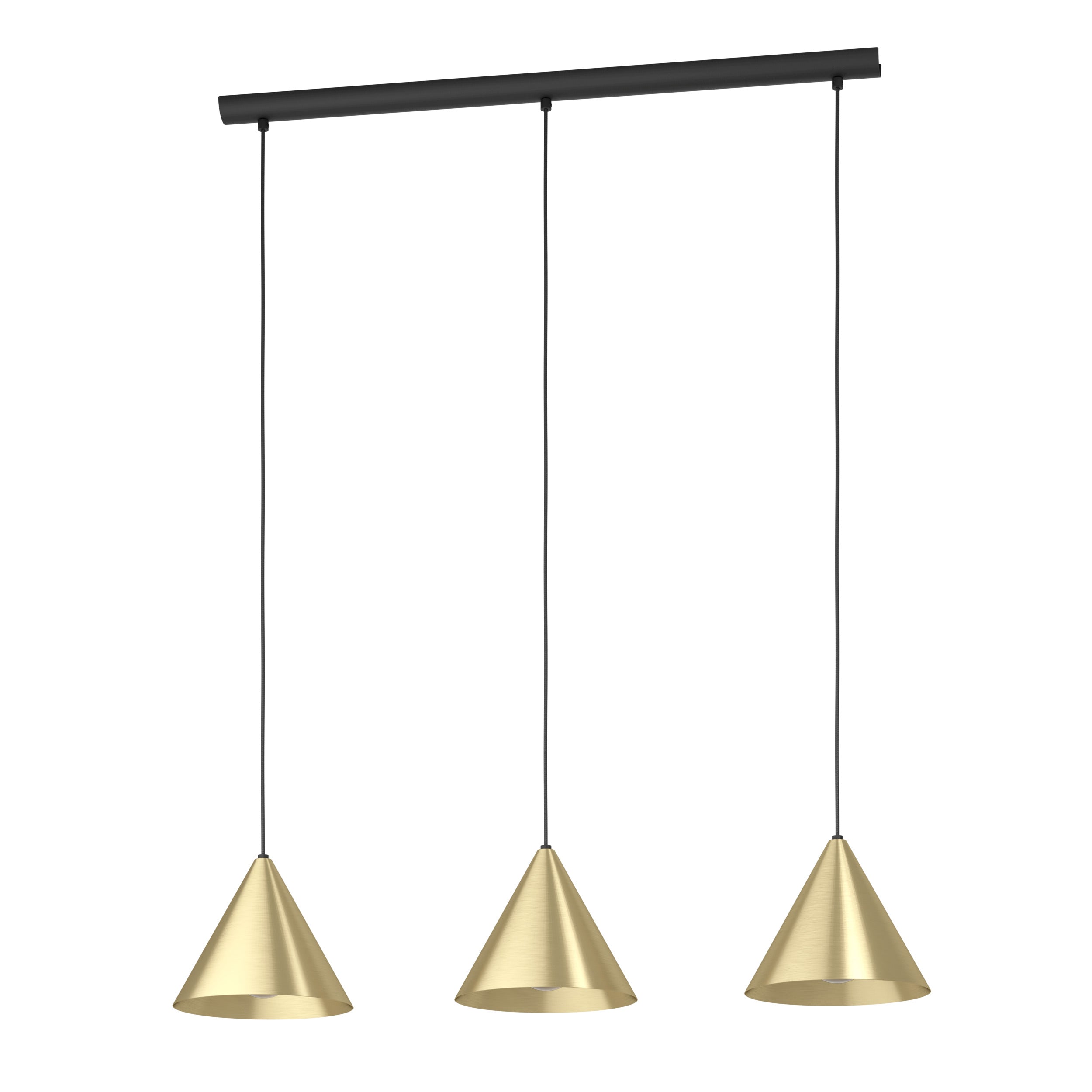 EGLO hanglamp Narices - e27 - 92 cm - zwart/goud