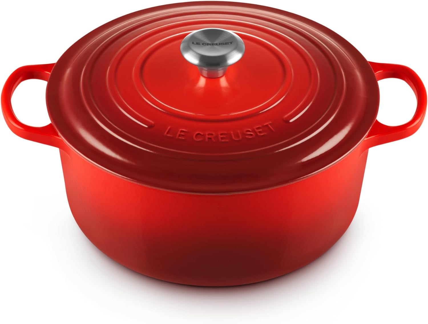 Le Creuset Enameled Cast Iron Signature Round Dutch Oven, 7.25 qt., Cerise