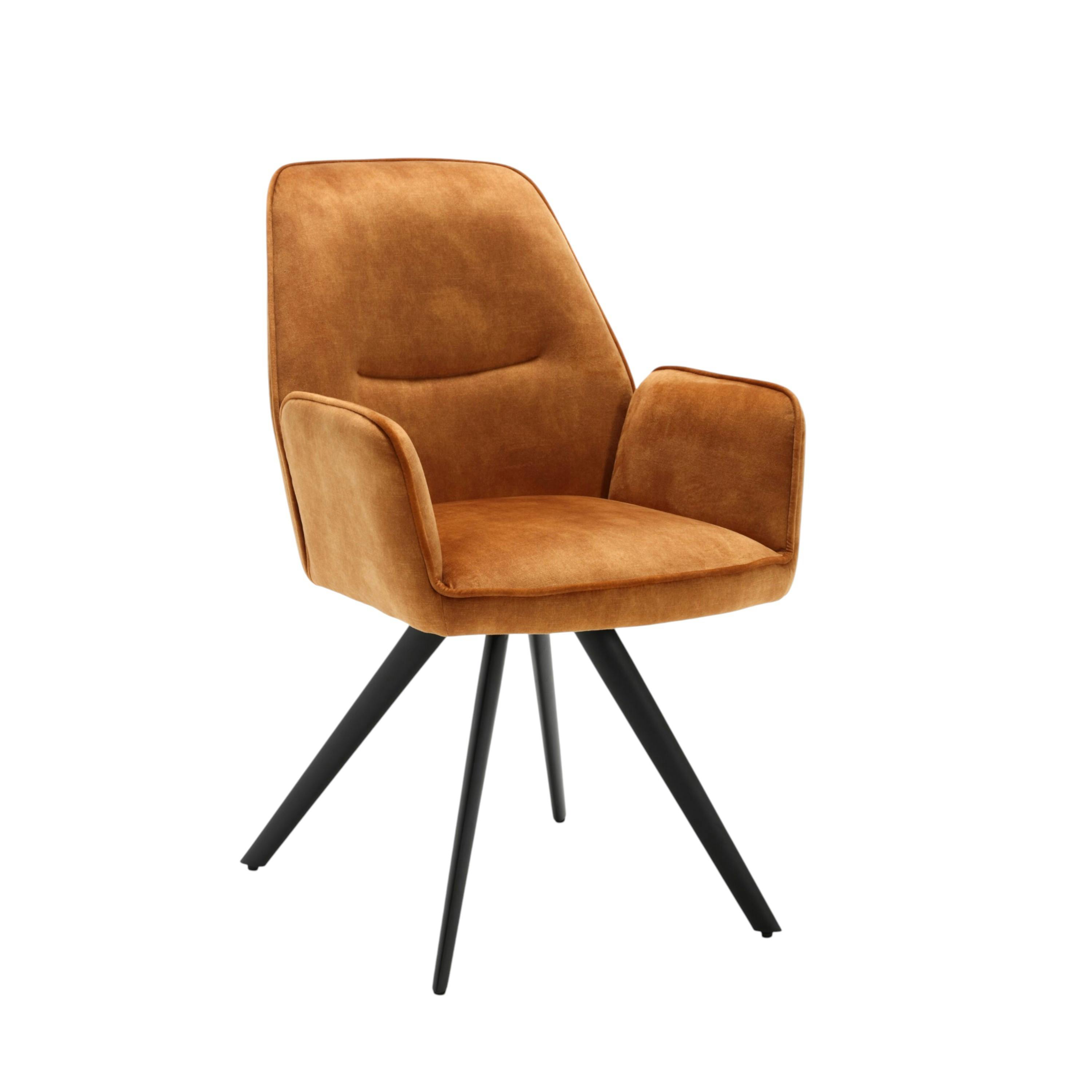 Fauteuil de table doré moderne (lot de 2) CORTINA