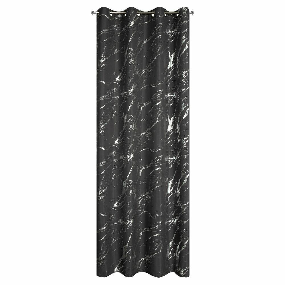 Zasłona LANI 140x250 Marmur Grafit - Nowoczesna Elegancja