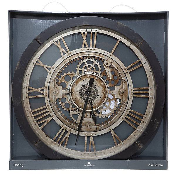 Horloge Ivy mécanique D61 cm - Atmosphera