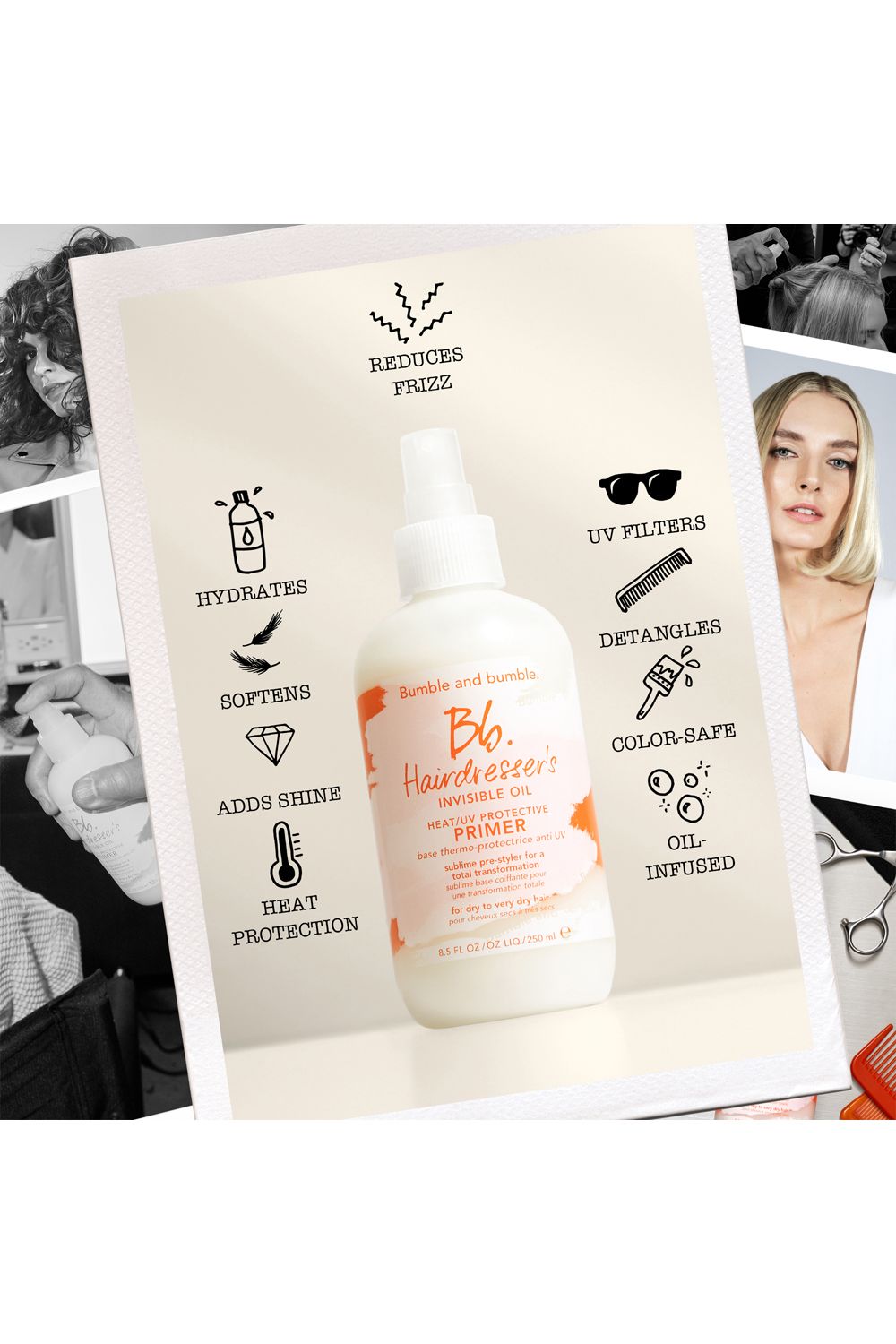 Bumble and bumble Hairdresser's Invisible Oil Heat/UV Protective Hair Primer Leave-In Conditioner 250ml