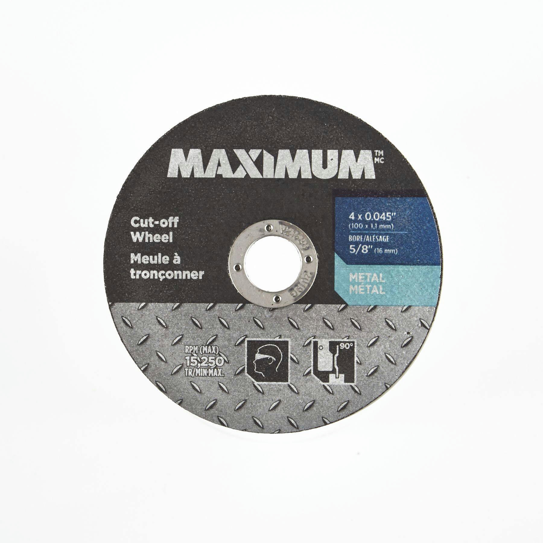 MAXIMUM Type 01 Aluminum Oxide Cut off Wheel for Metal