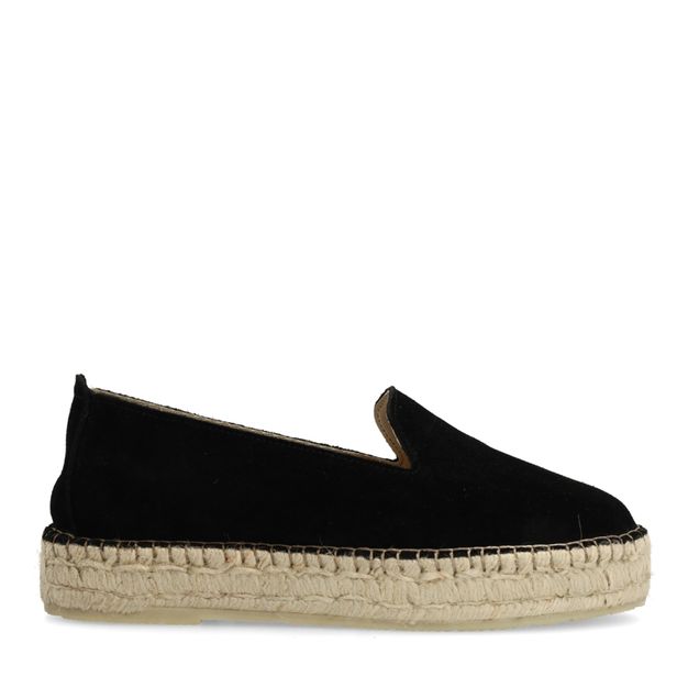 Zwarte suède espadrilles