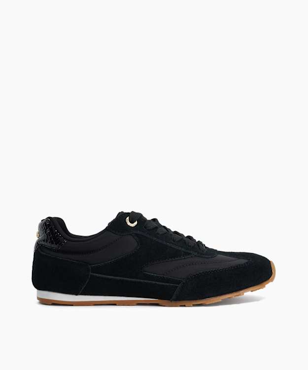 Engine Black - Suede-Trim Low-Top Trainers