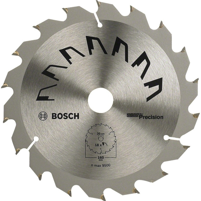 Lame de scie circulaire Precision 18 dents Ø 160 x 20 mm BOSCH