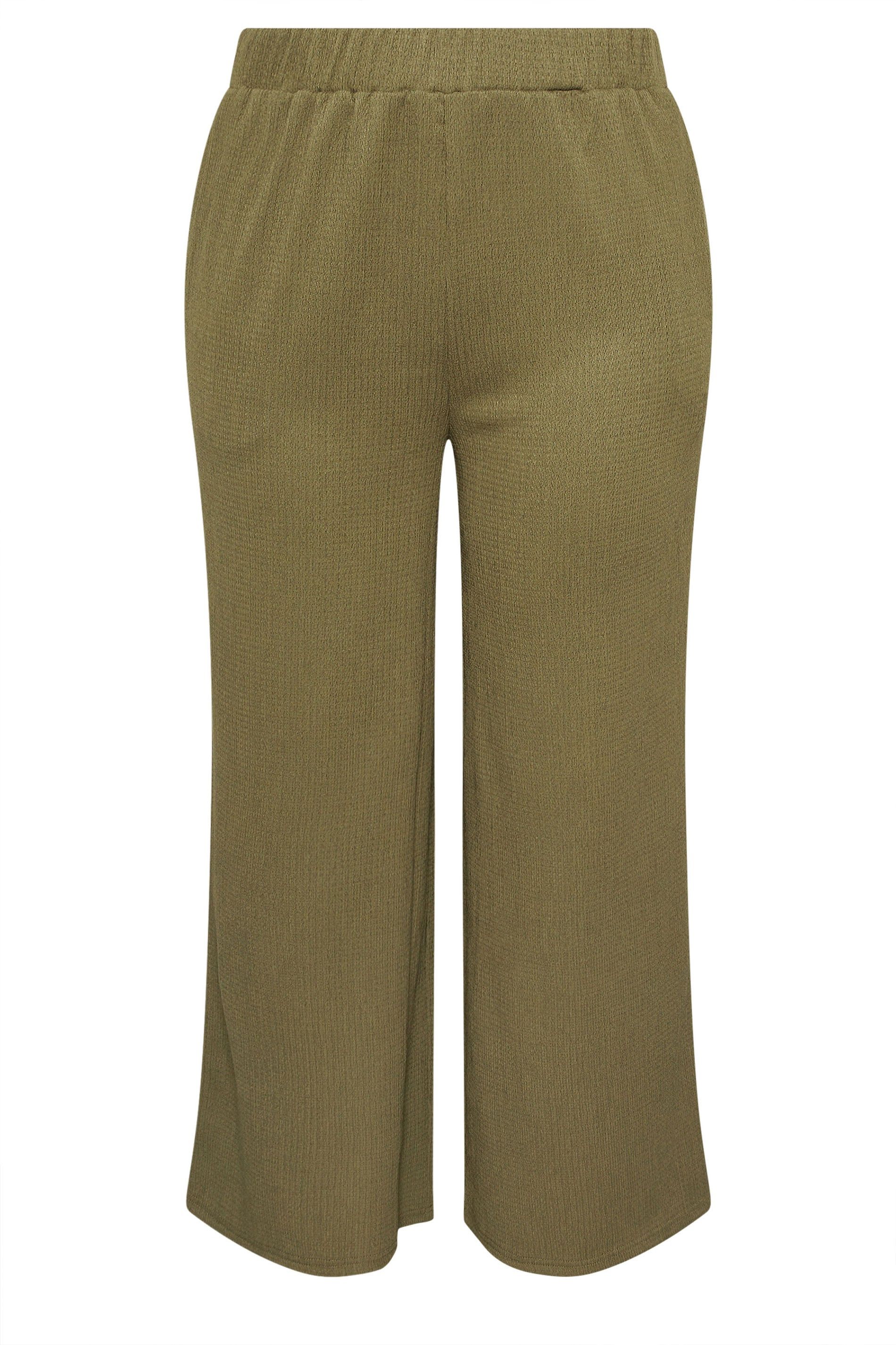 Yours Elasticated Textured Trousers