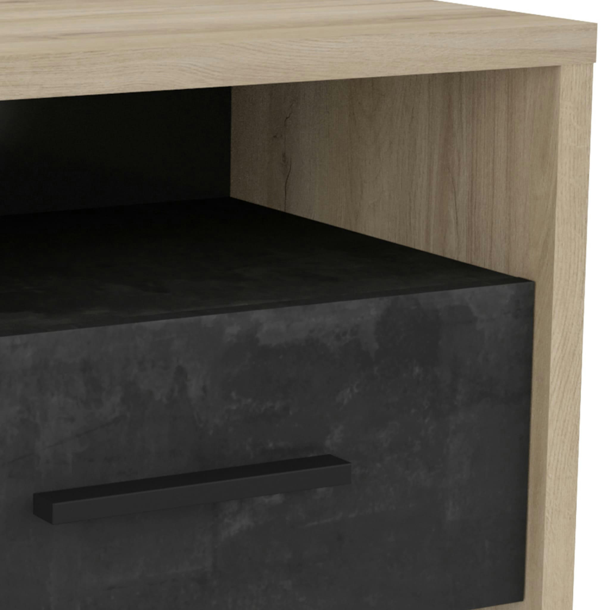 - Chevet 1 tiroir 1 niche bois naturel