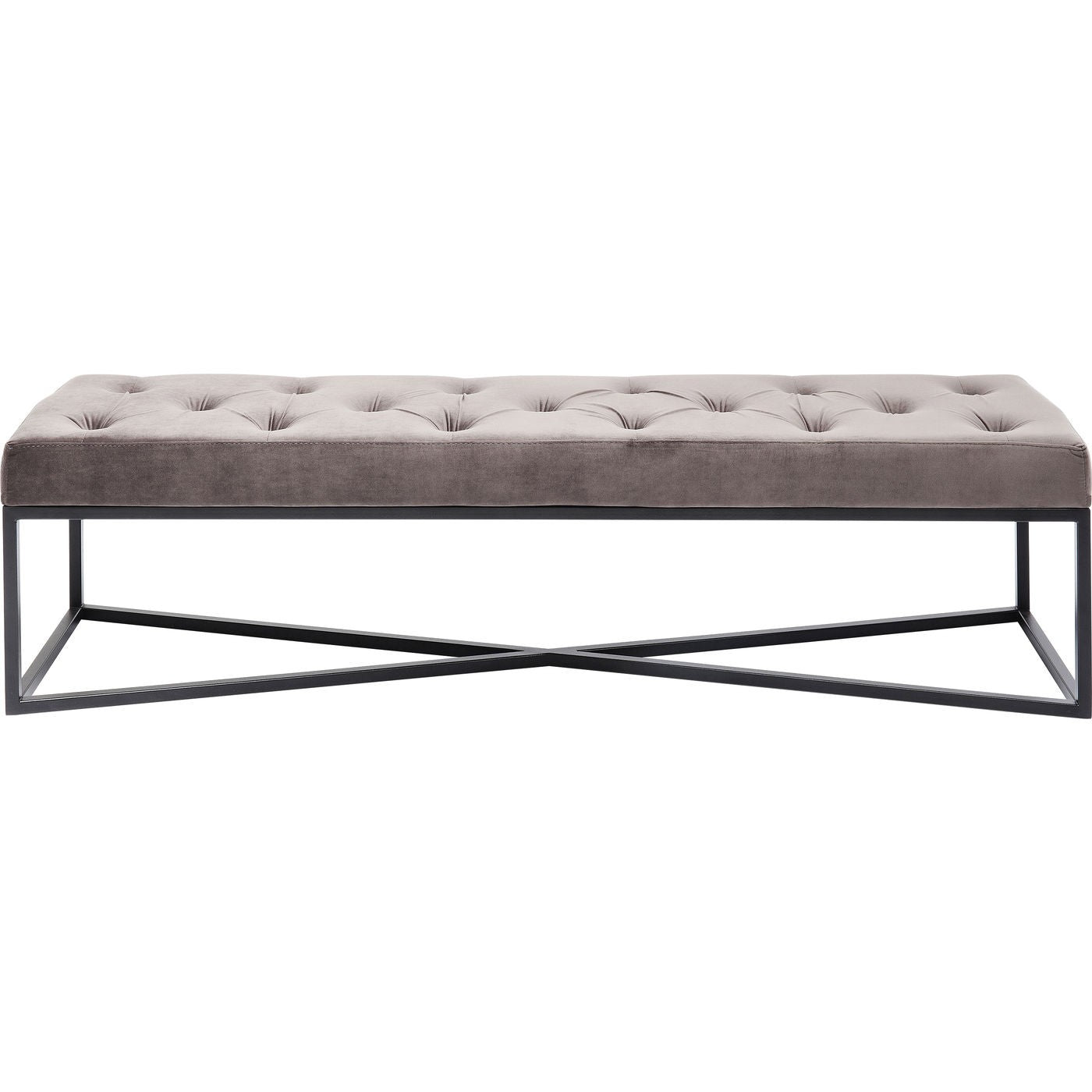 Kare Design Bank Crossover 150x40cm grijs en zwart