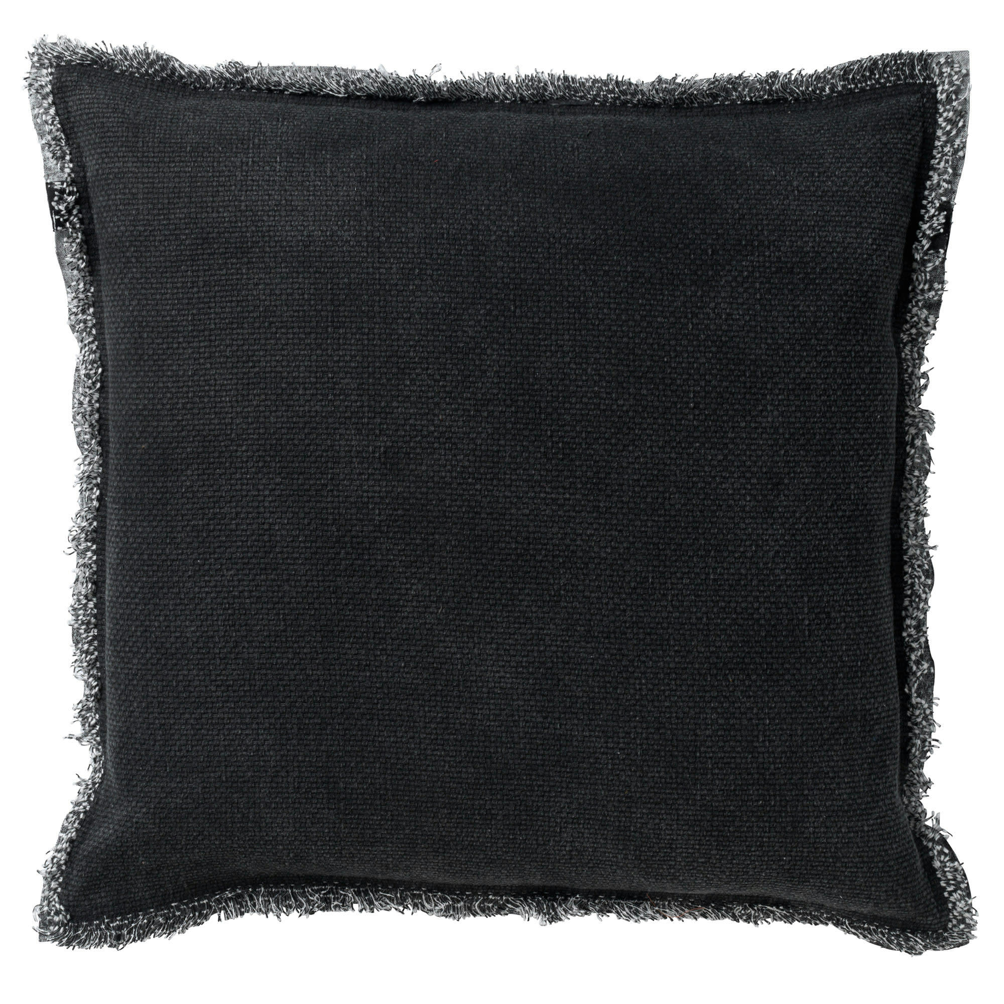 BURTO - Coussin - noir en coton 45x45 cm uni