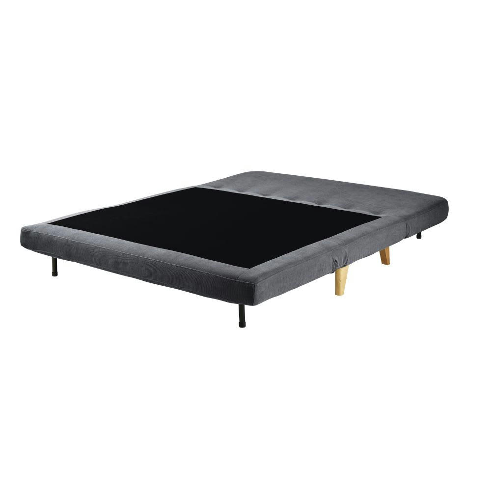 Nia - Canapé clic-clac 3 places gris anthracite